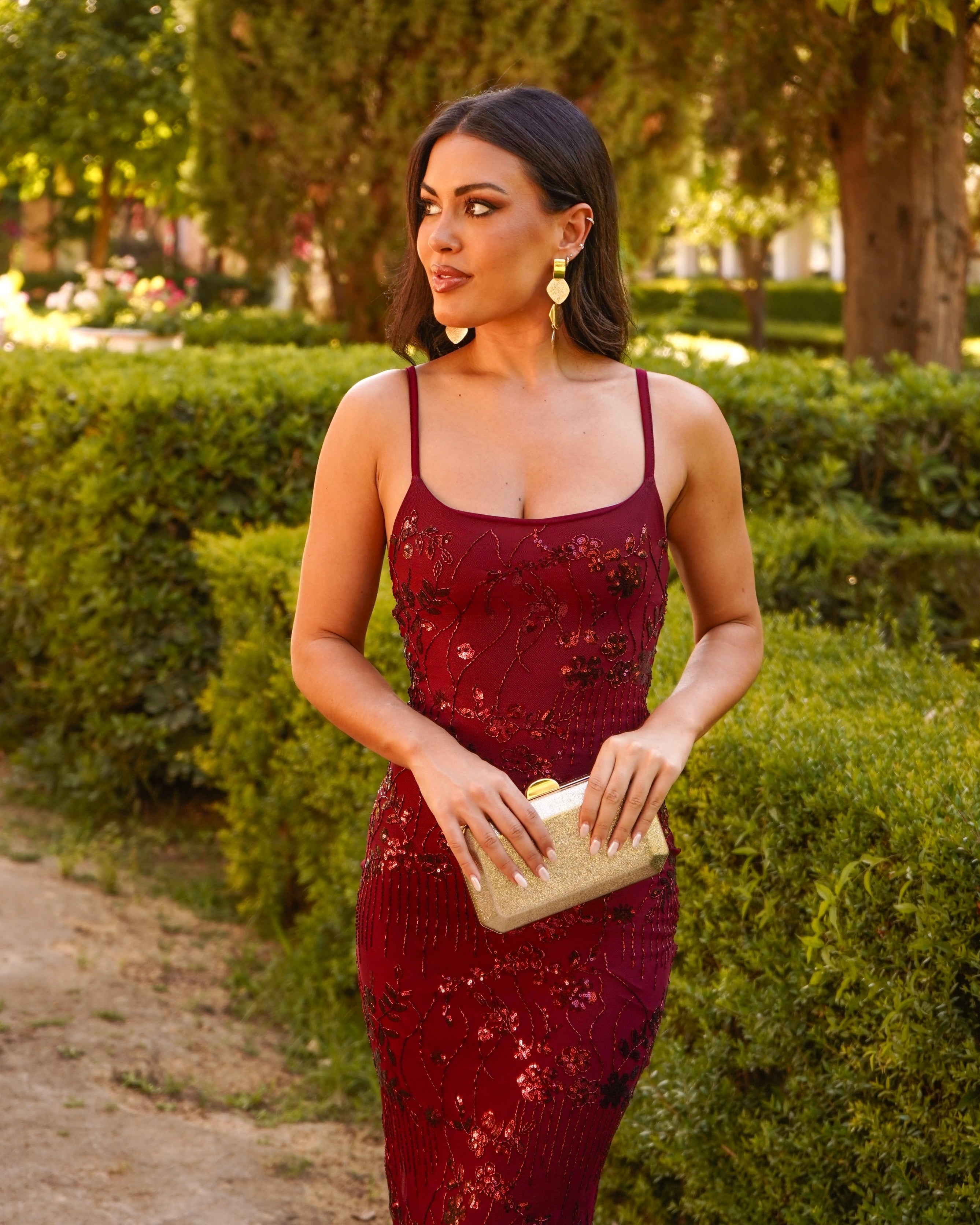 Vestido Chloé Burdeos