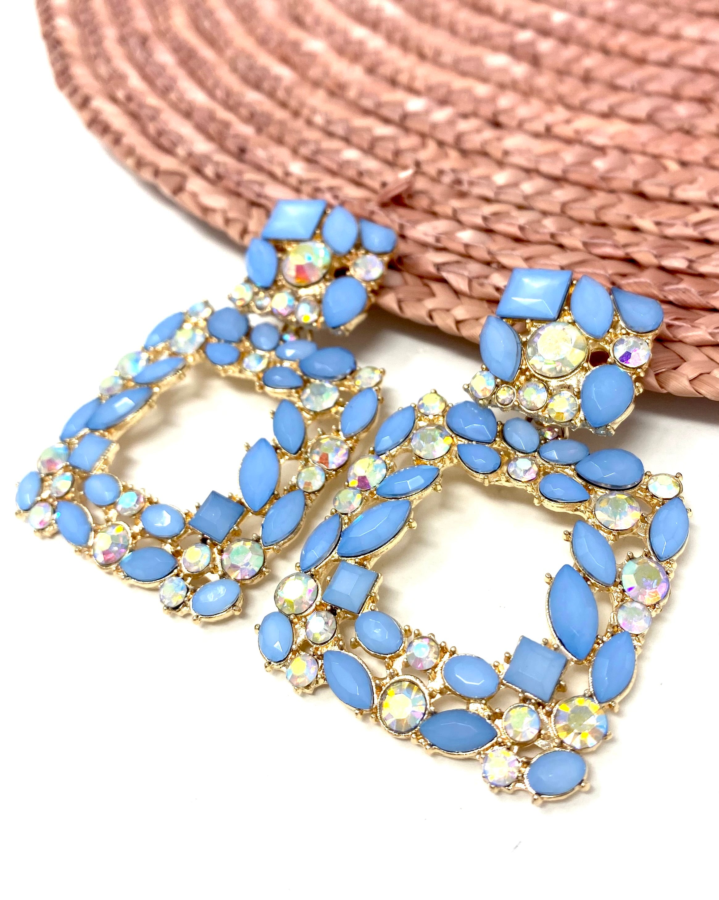 Pendientes Rubí Azul