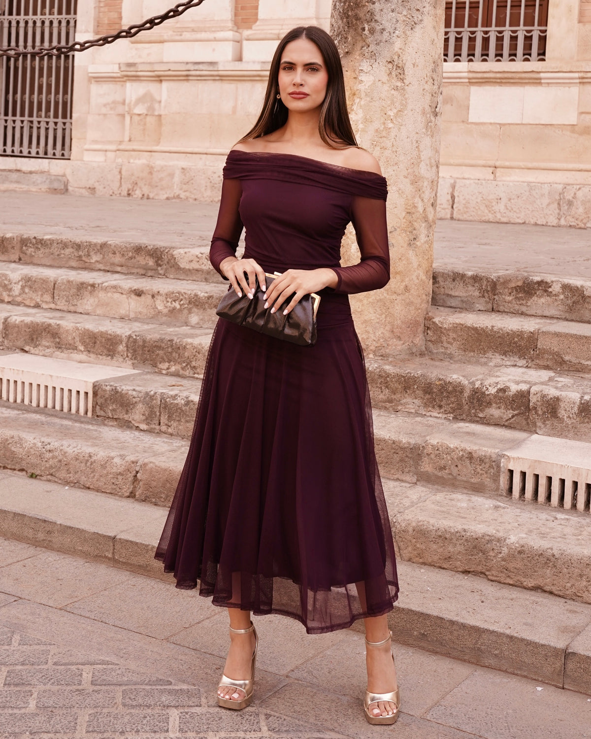 Vestido Valentina Berenjena
