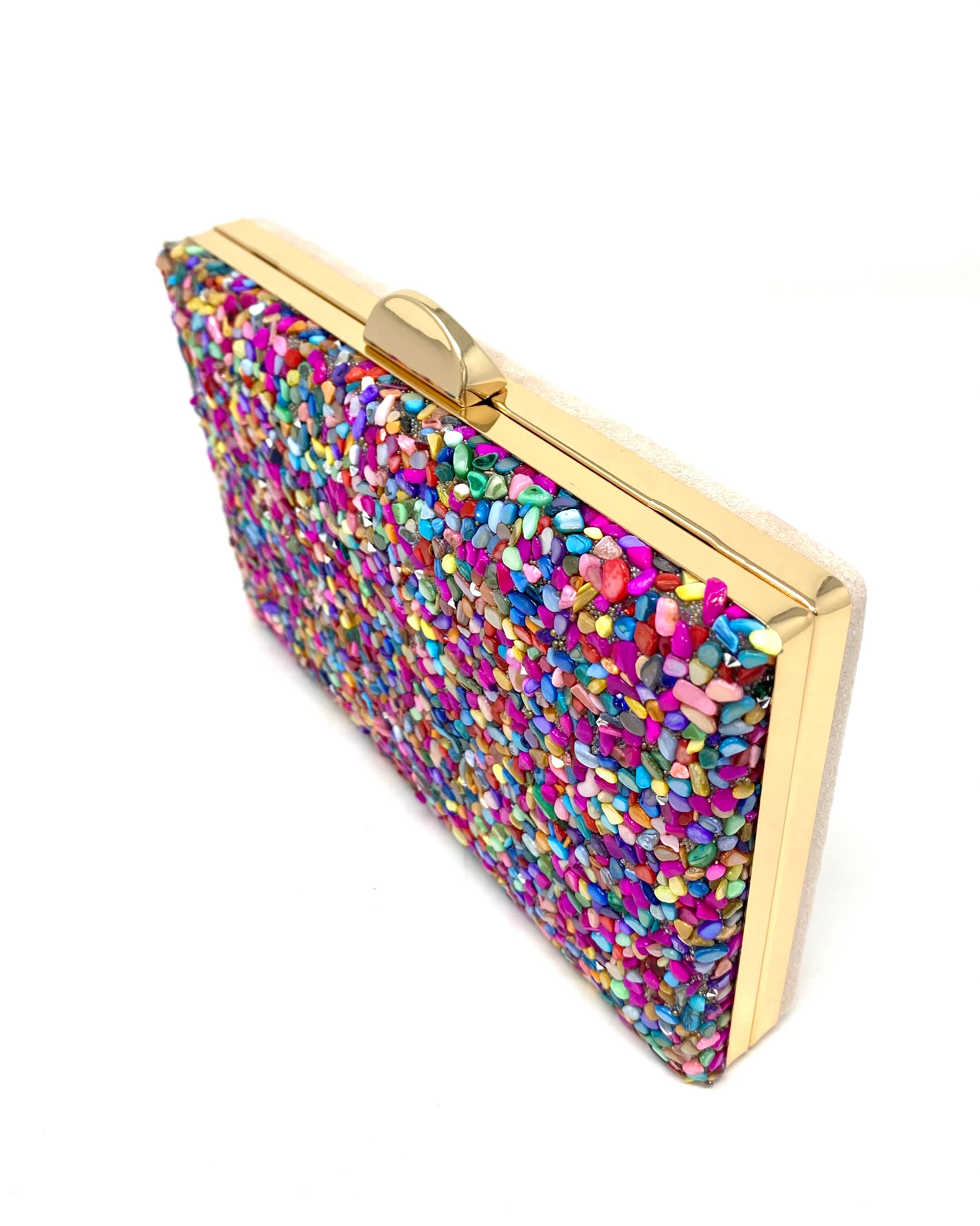 Bolso pedrería rosado