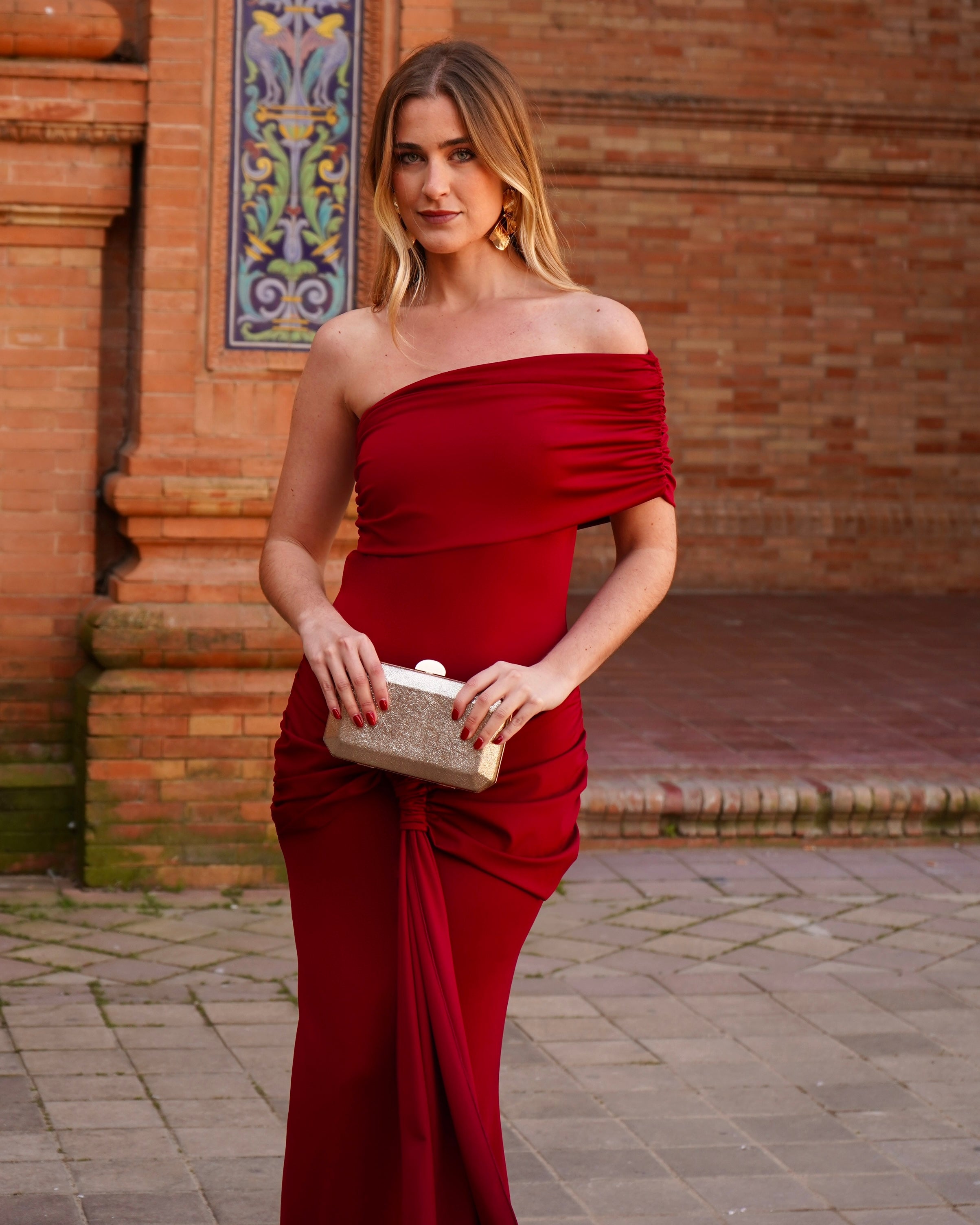 Vestido Olimpia Rojizo