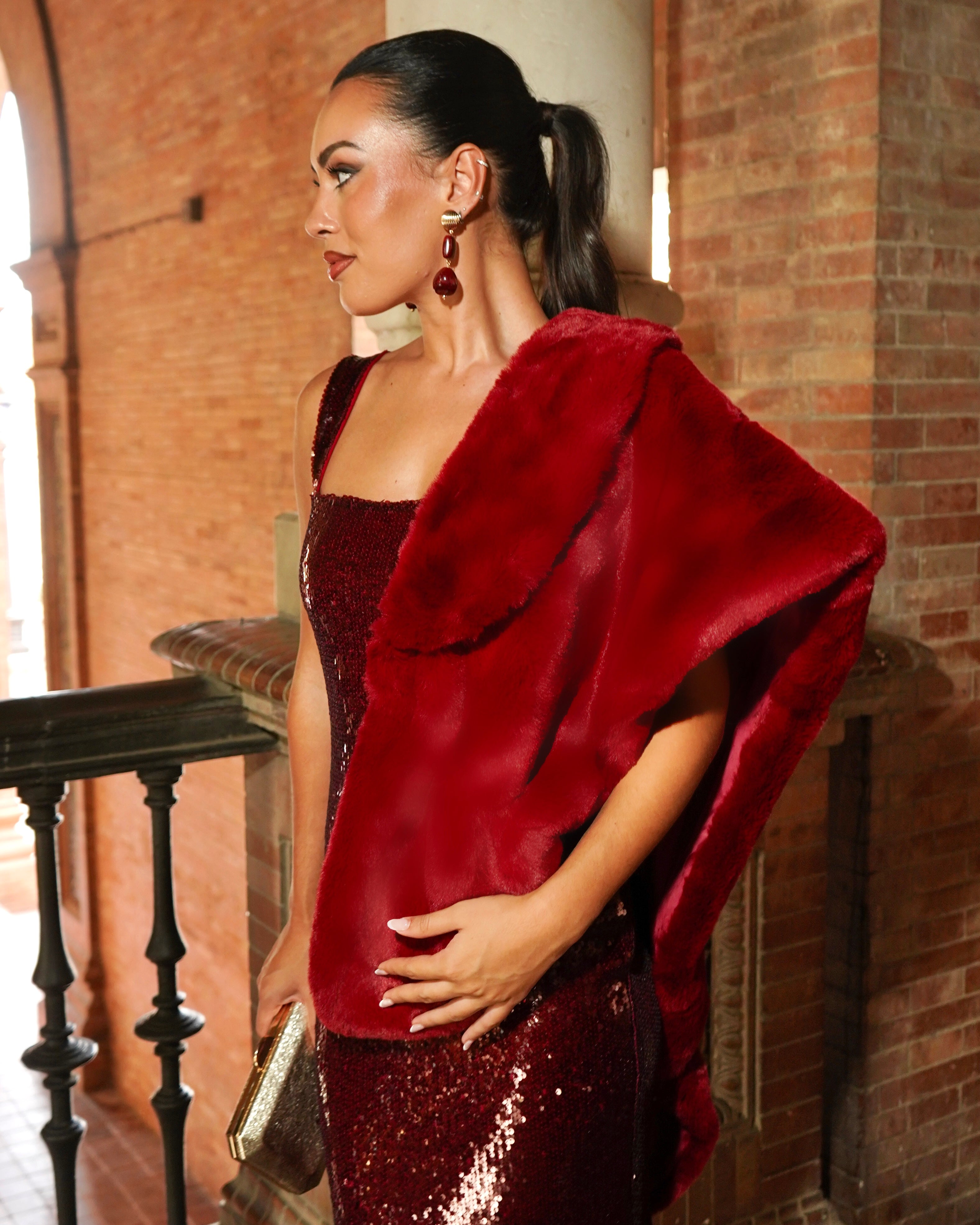 Estola Pelo Gancho y Frunce