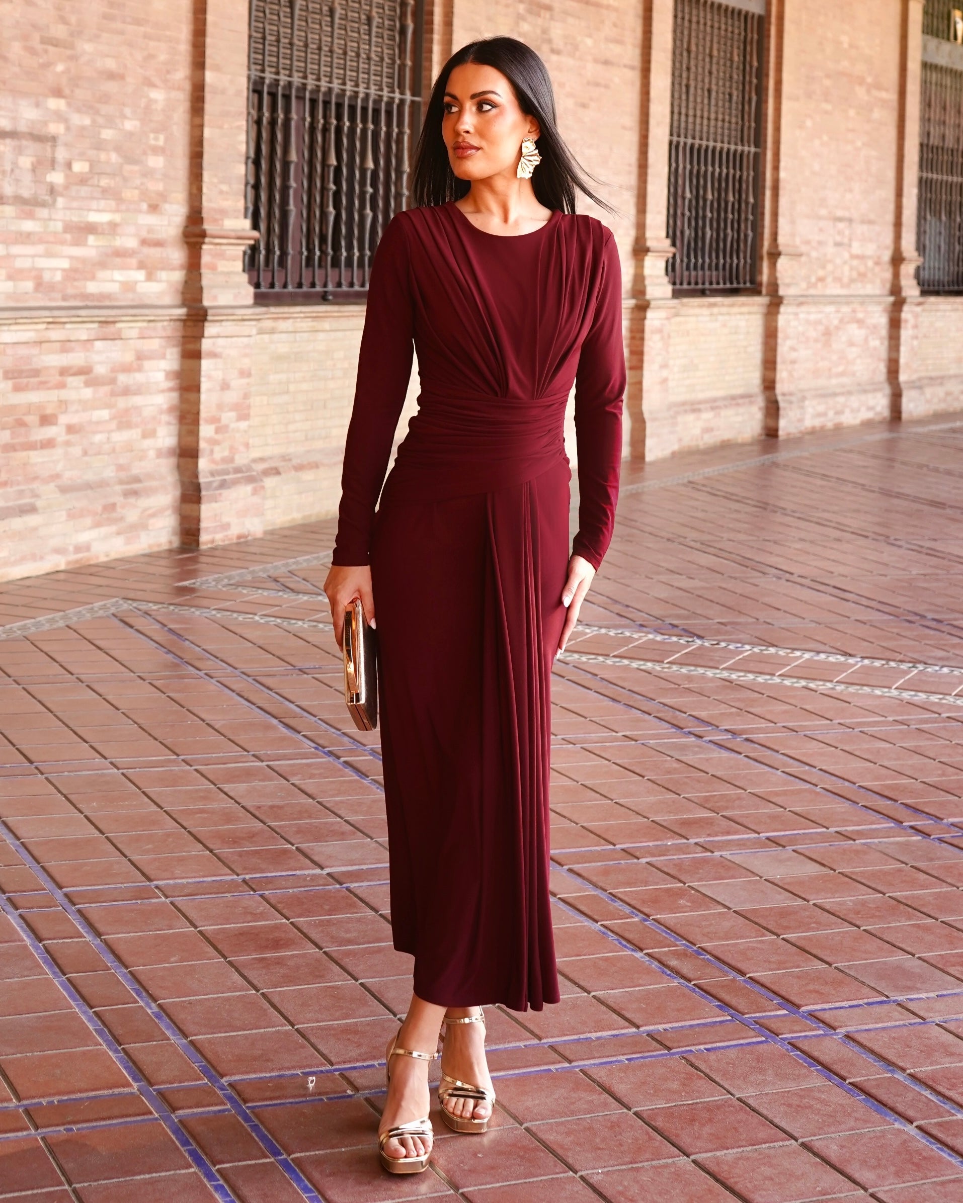 Vestido Ginebra Burdeos