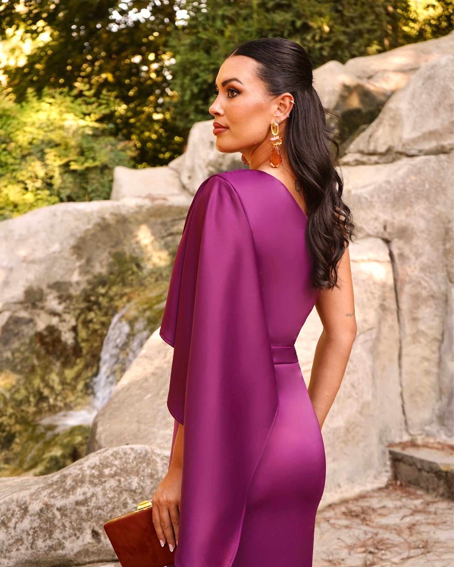 Vestido Verona berenjena