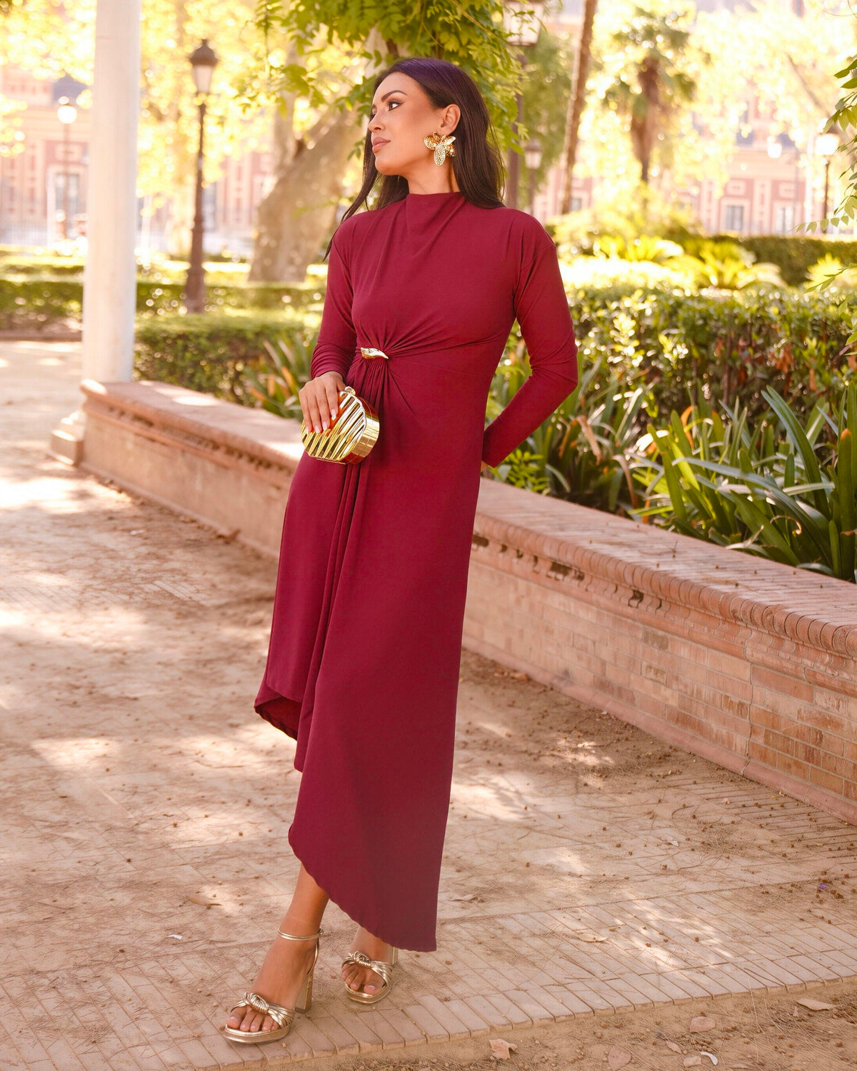 Vestido Estela Burdeos