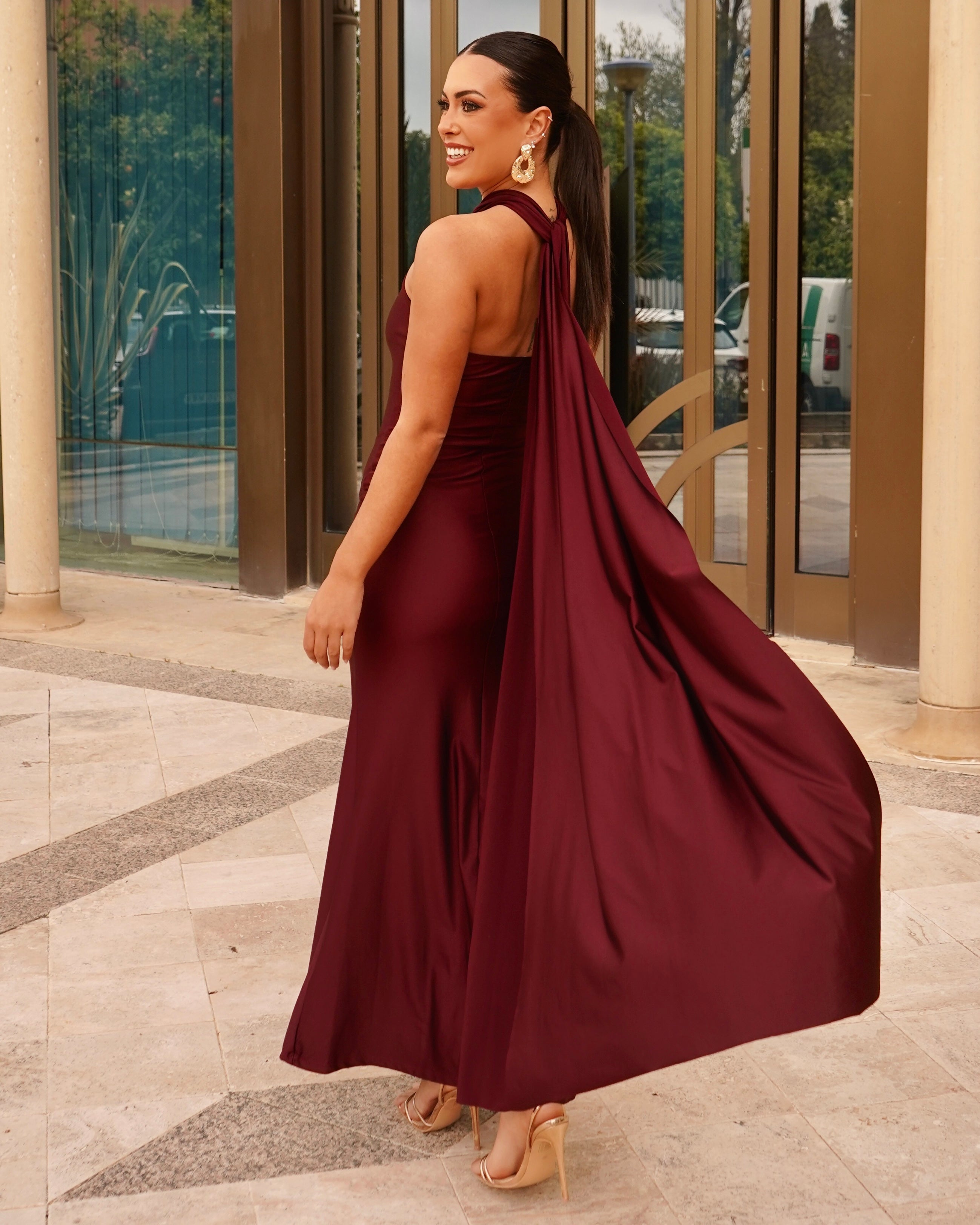 Vestido Amore Burdeos