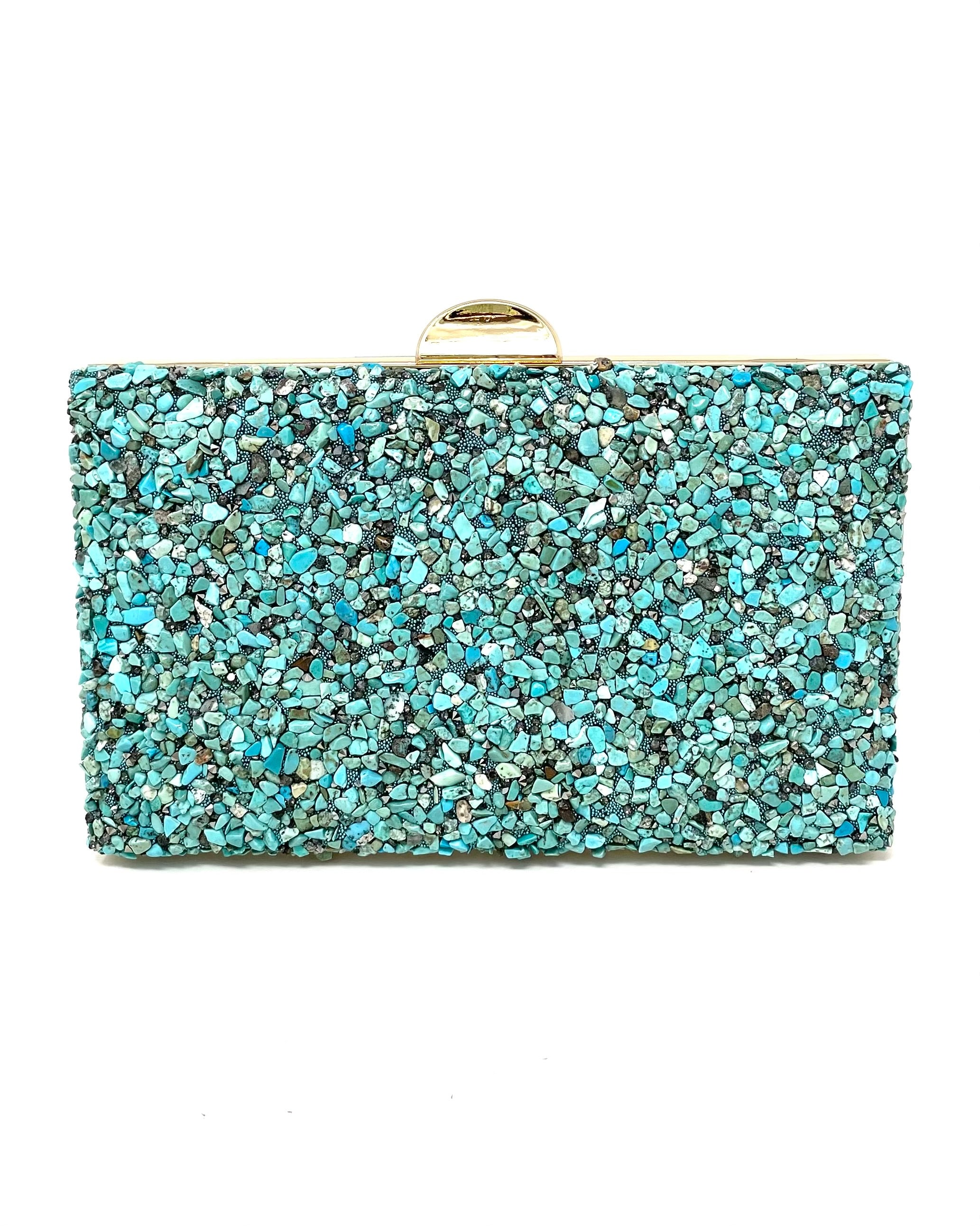 Bolso Pedrería Turquesa