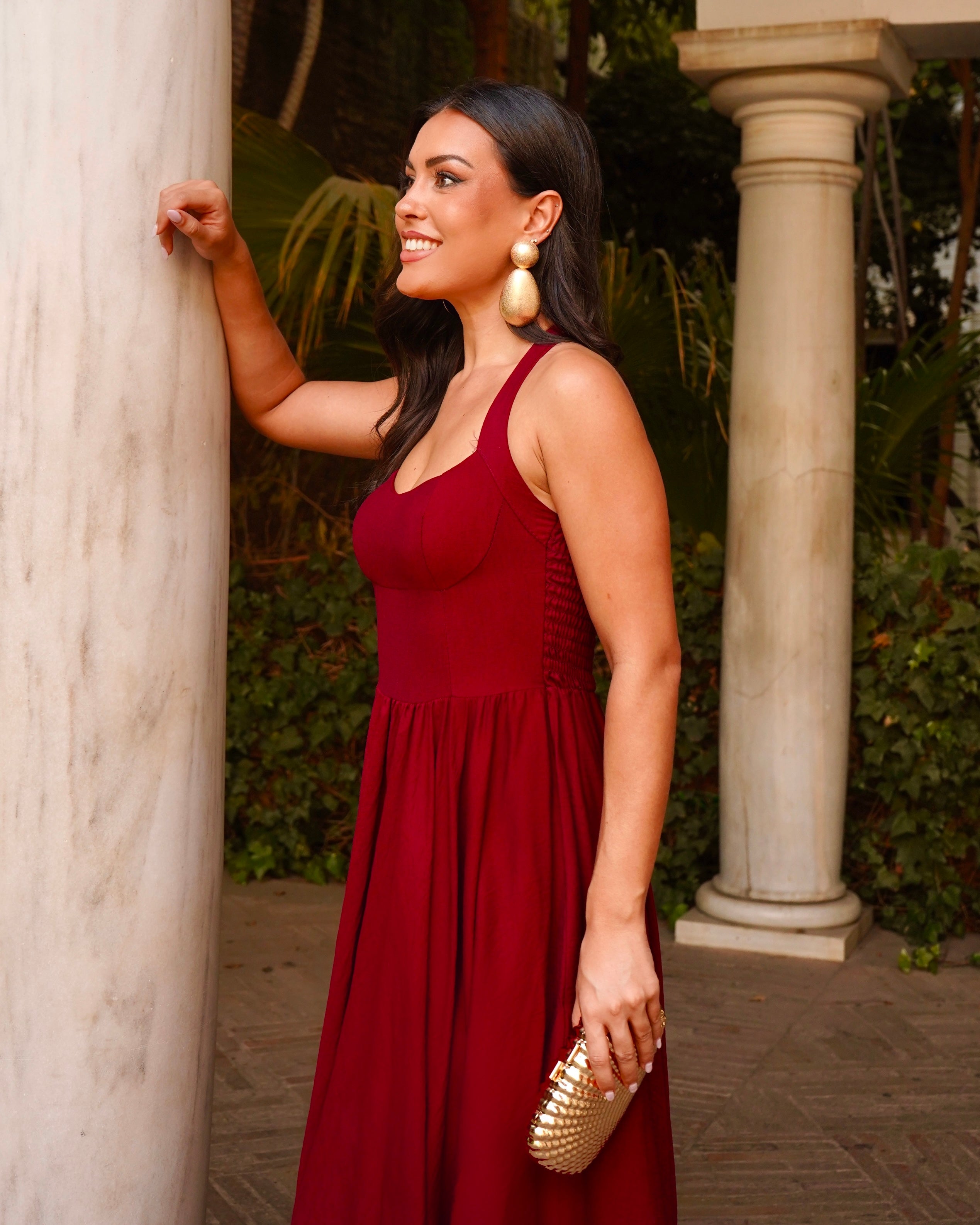 Vestido Nerea Burdeos