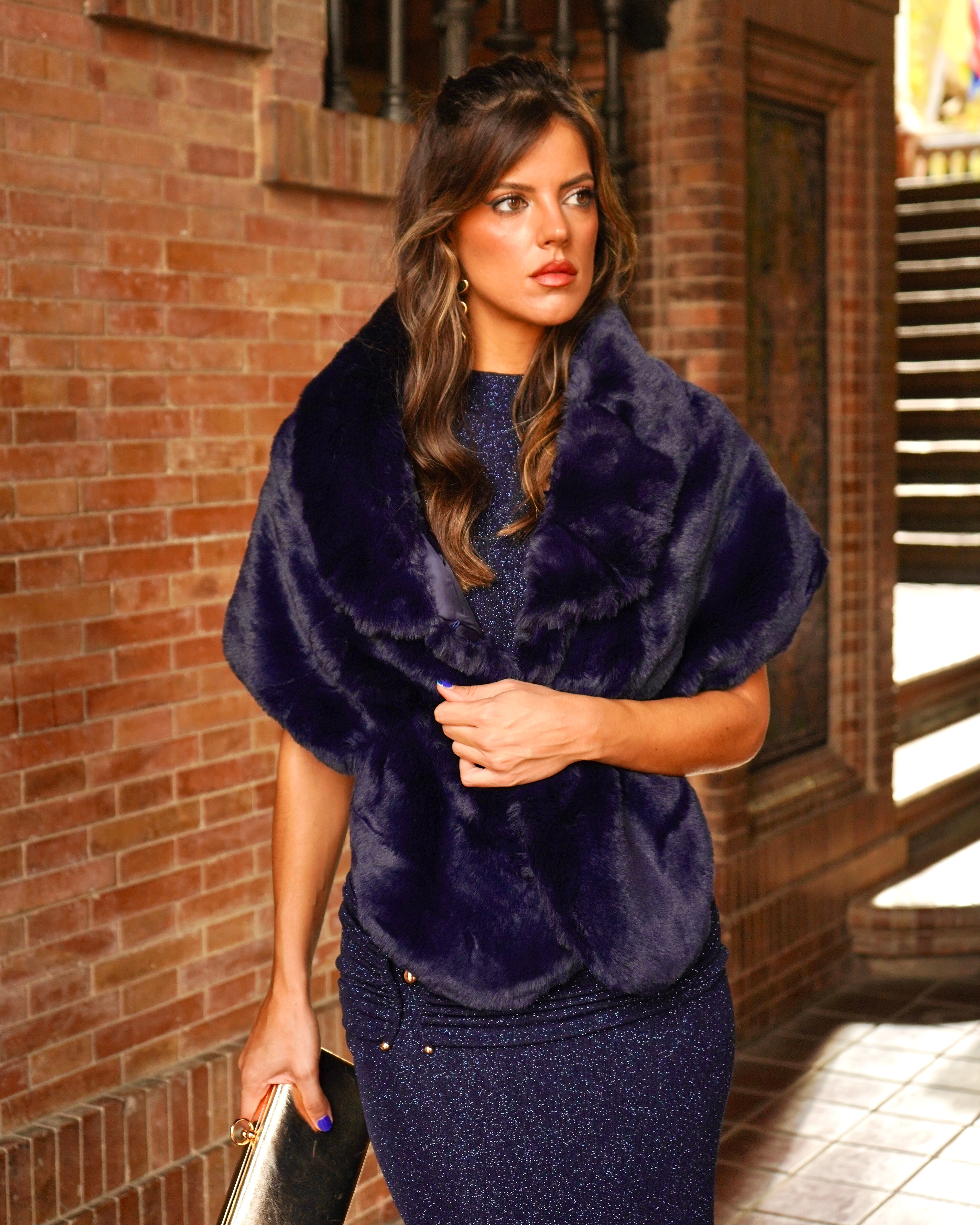 Estola Pelo Gancho y Frunce