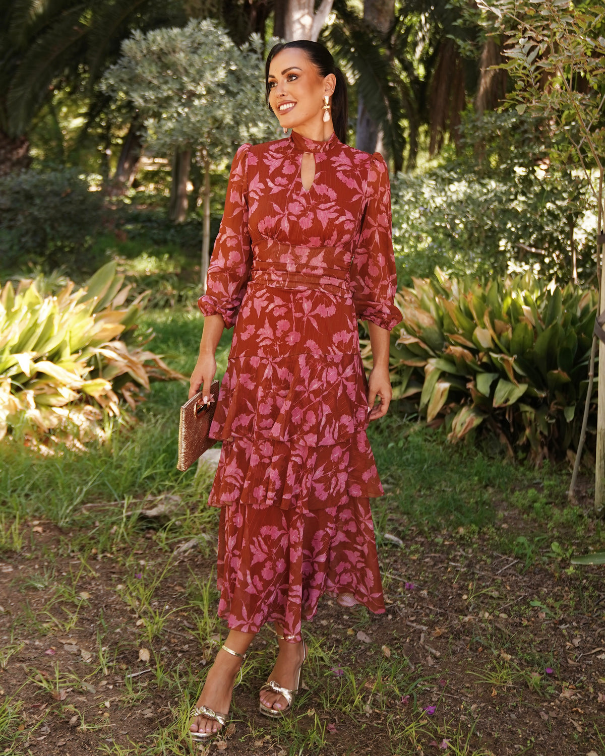 Vestido Micaela Teja/Rosa