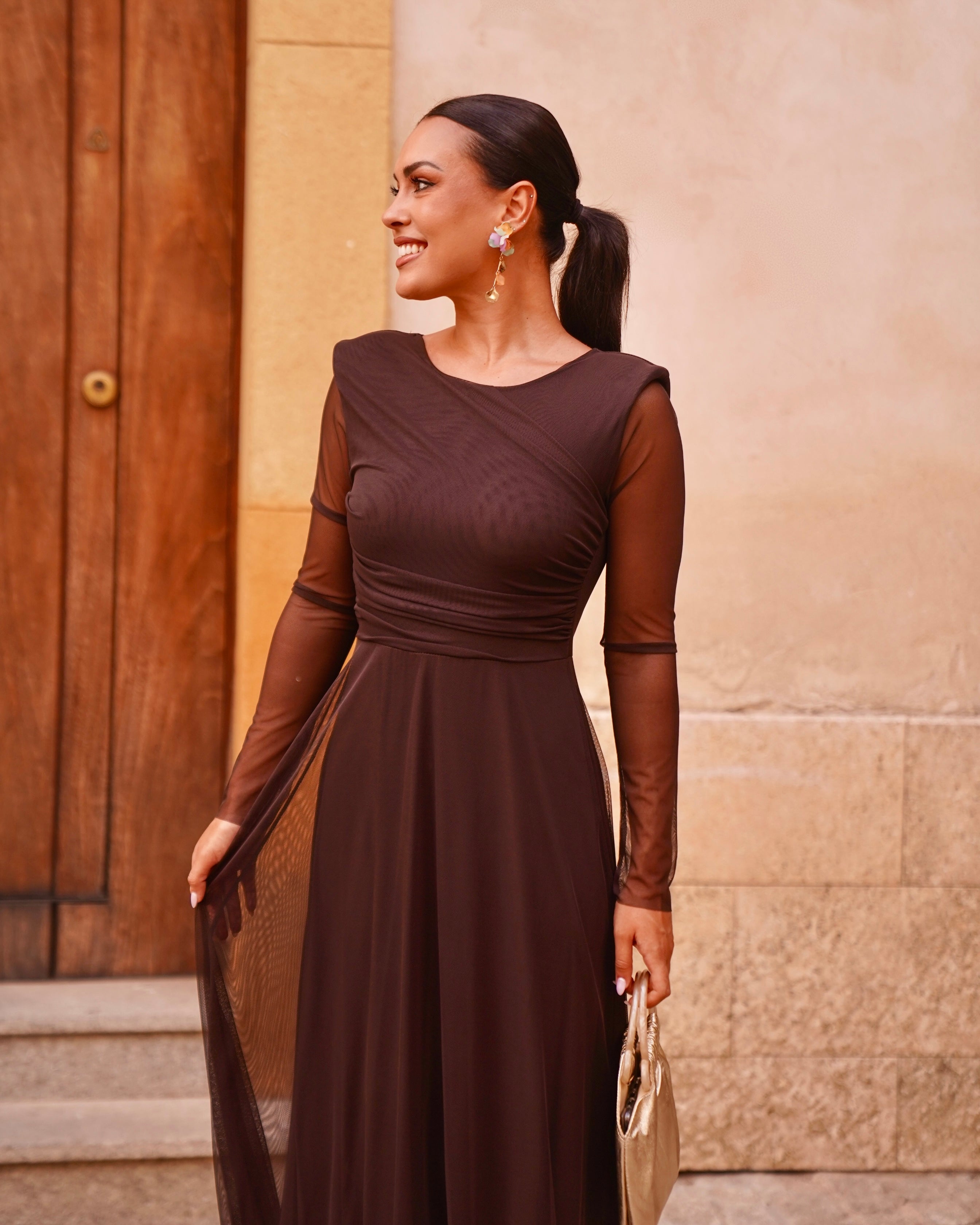 Vestido Paula Chocolate