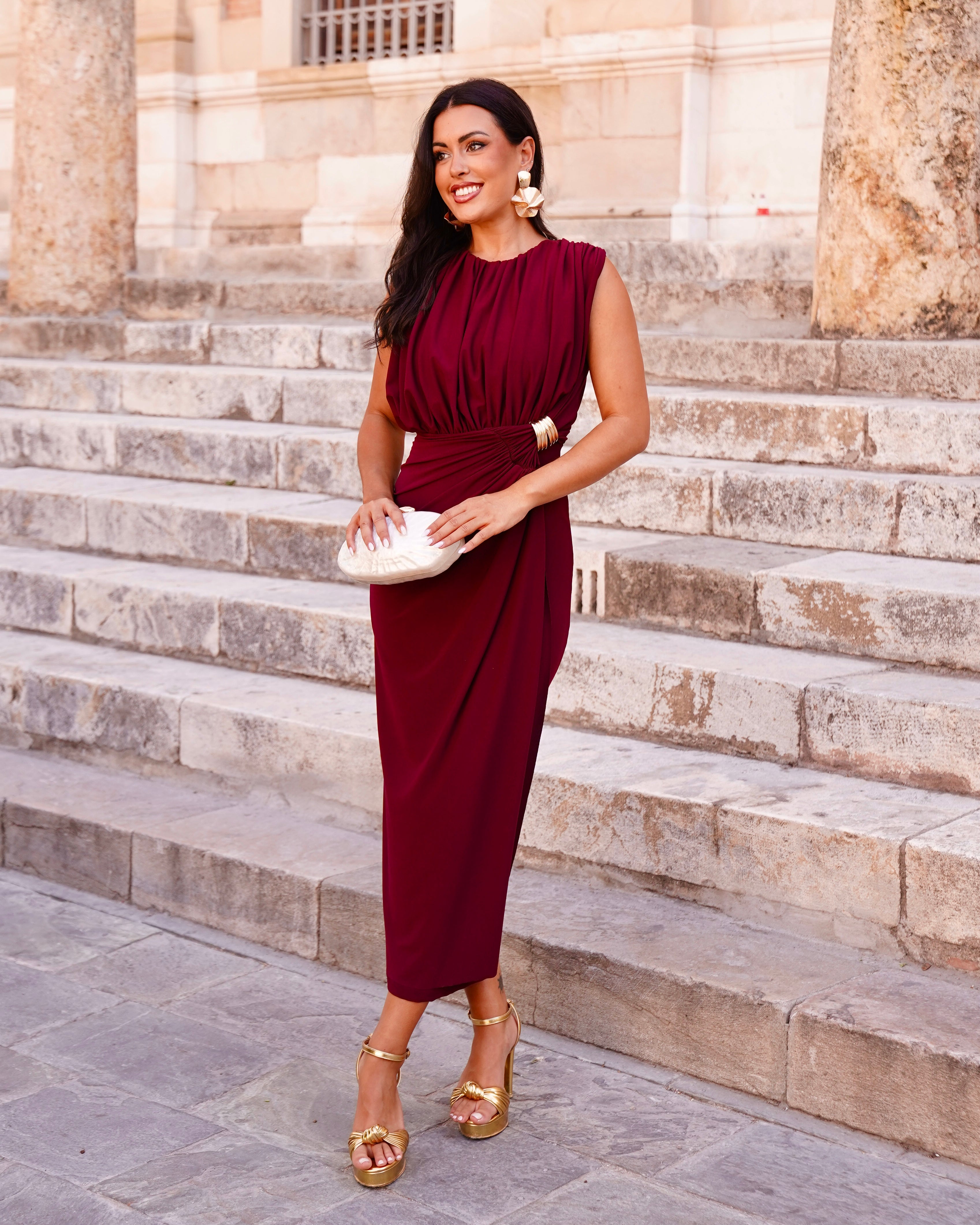 Vestido Noelia Burdeos