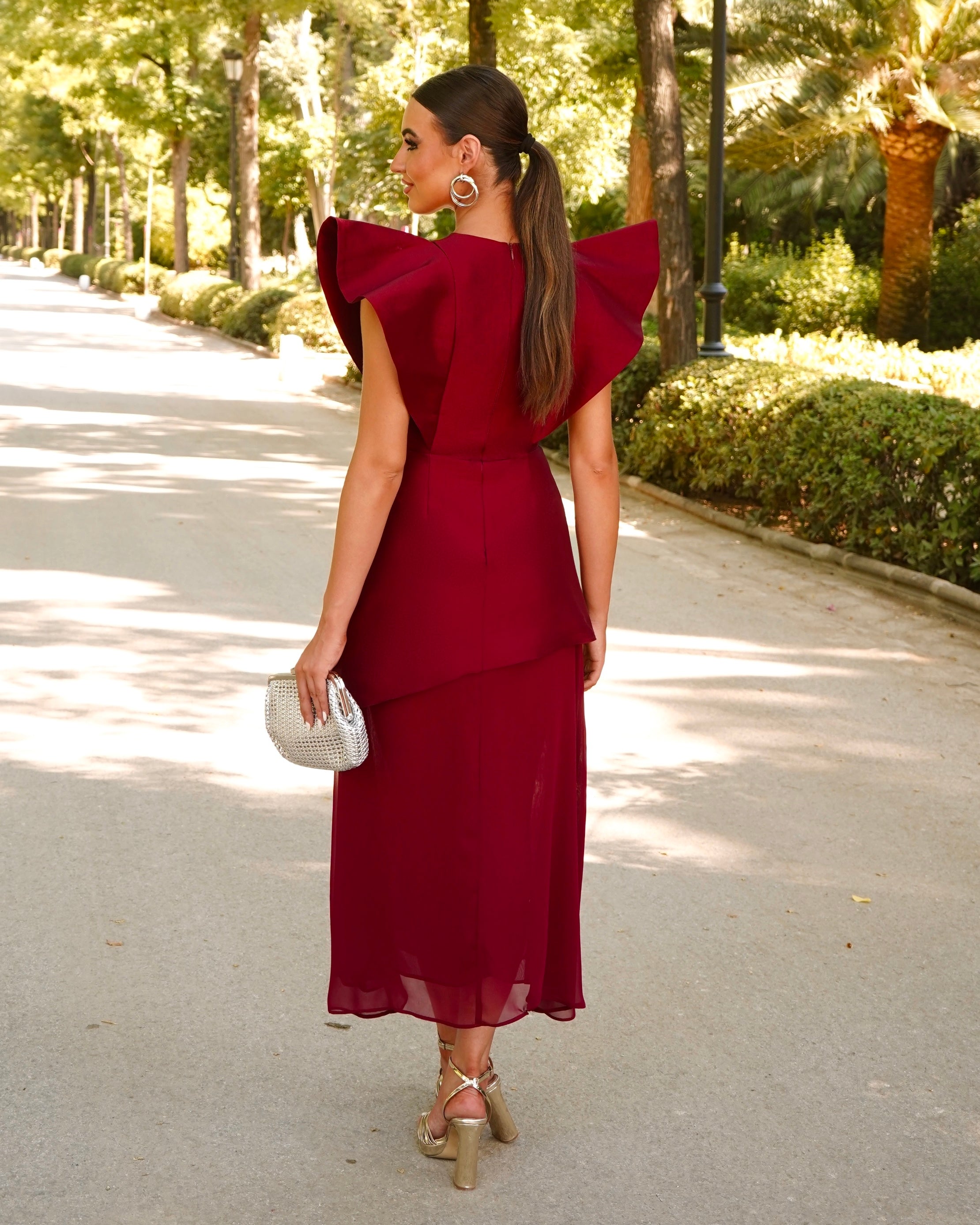 Vestido María Burdeos