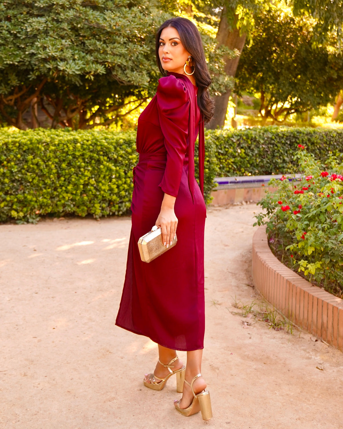 Vestido Greta Burdeos