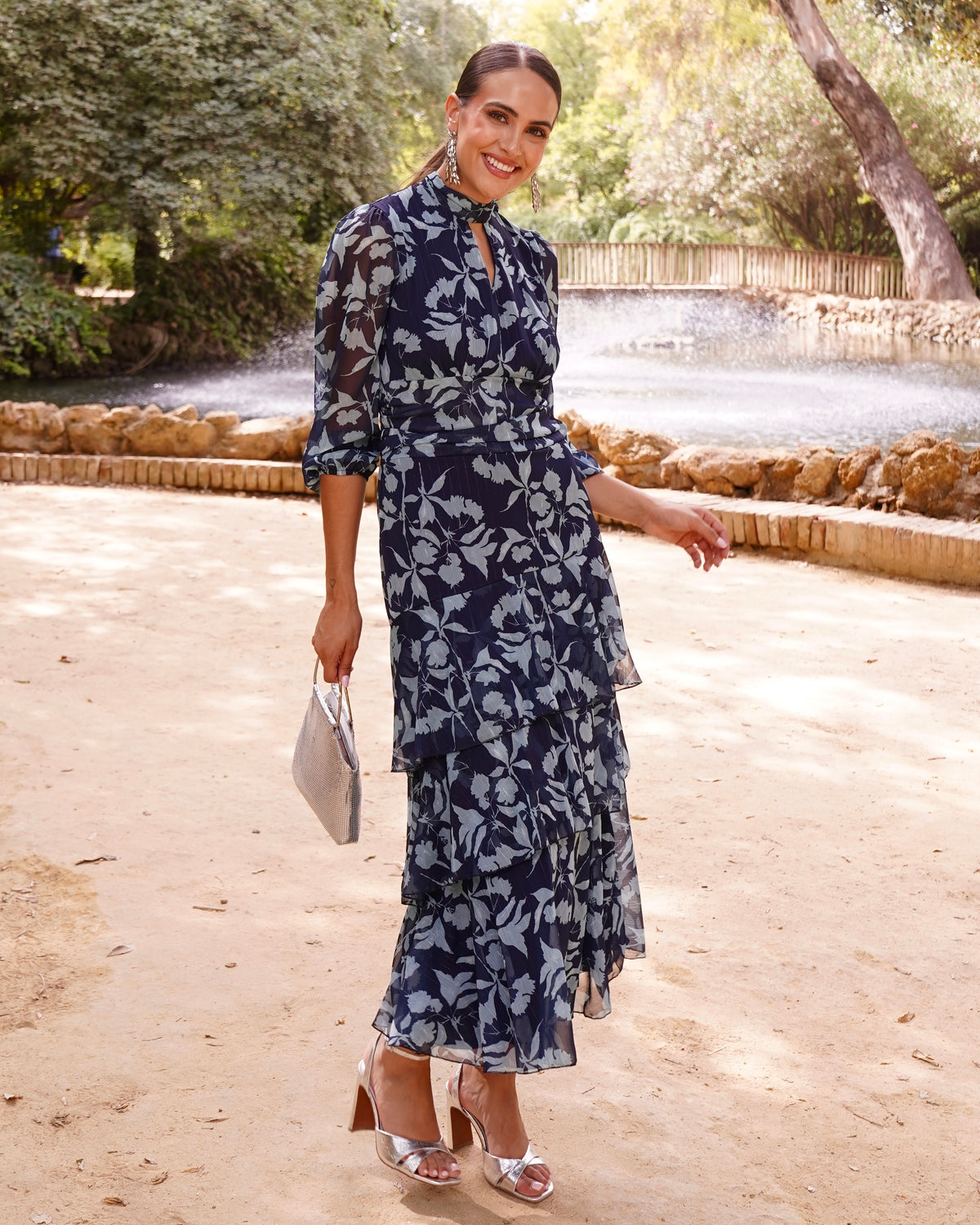 Vestido Micaela Marino/Celeste