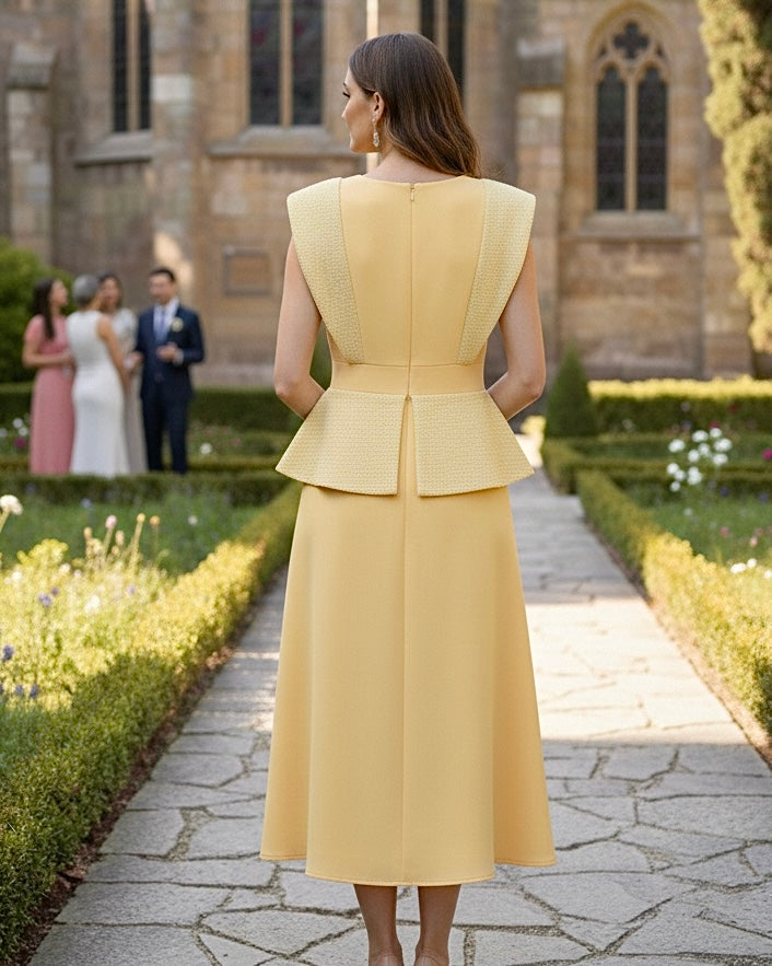 Vestido Carlota amarillo pastel