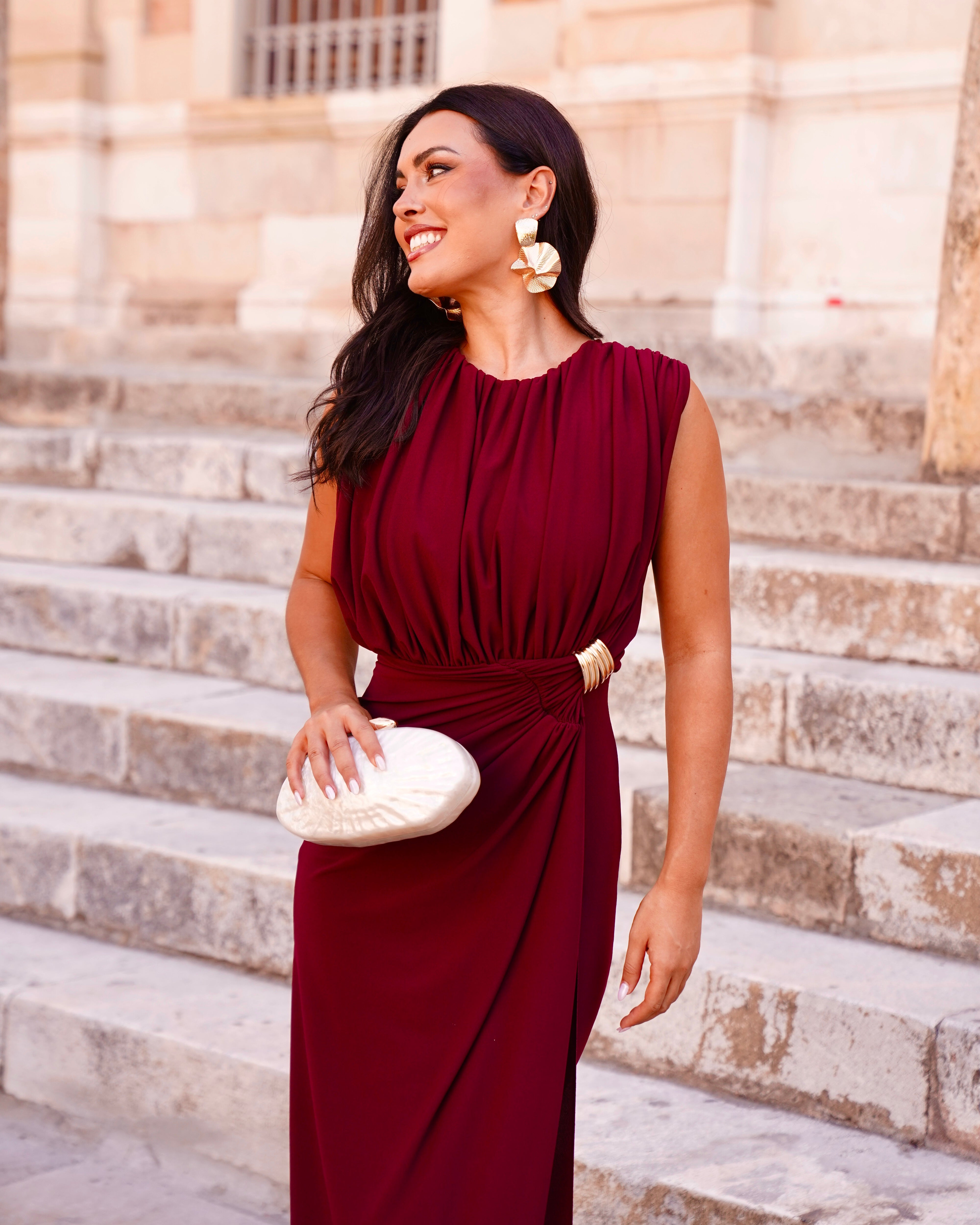 Vestido Noelia Burdeos