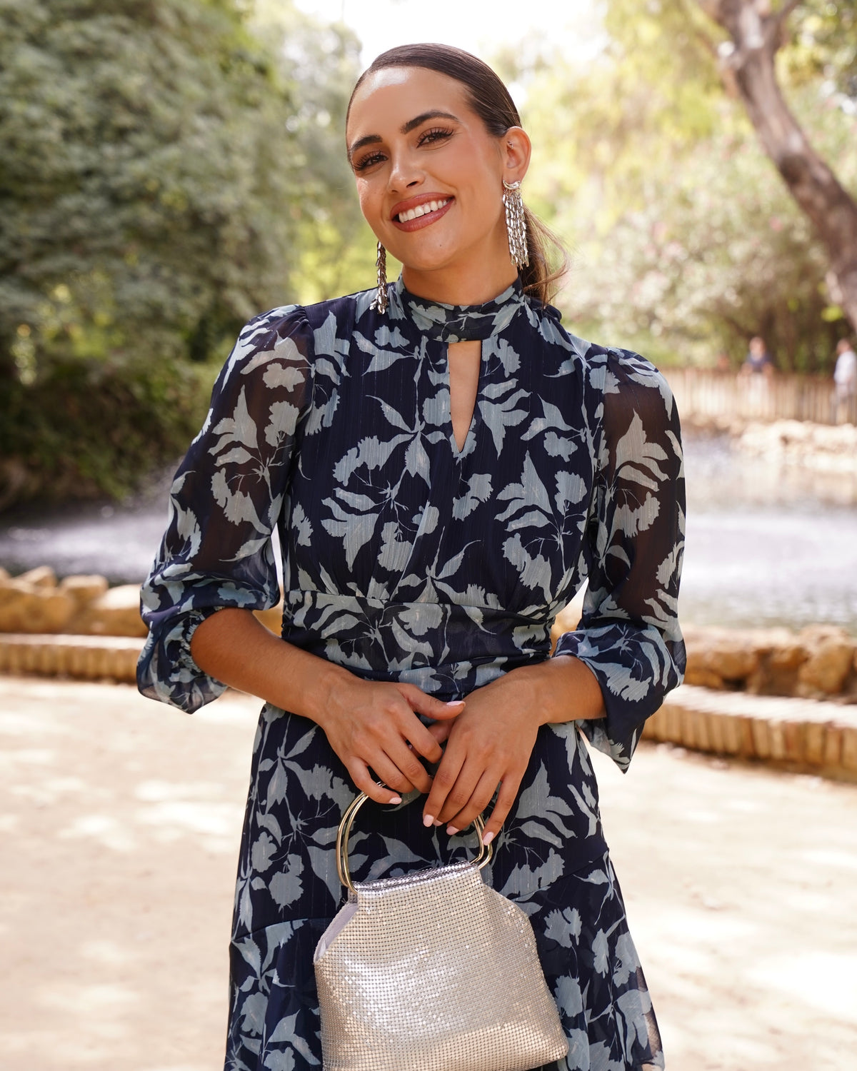 Vestido Micaela Marino/Celeste