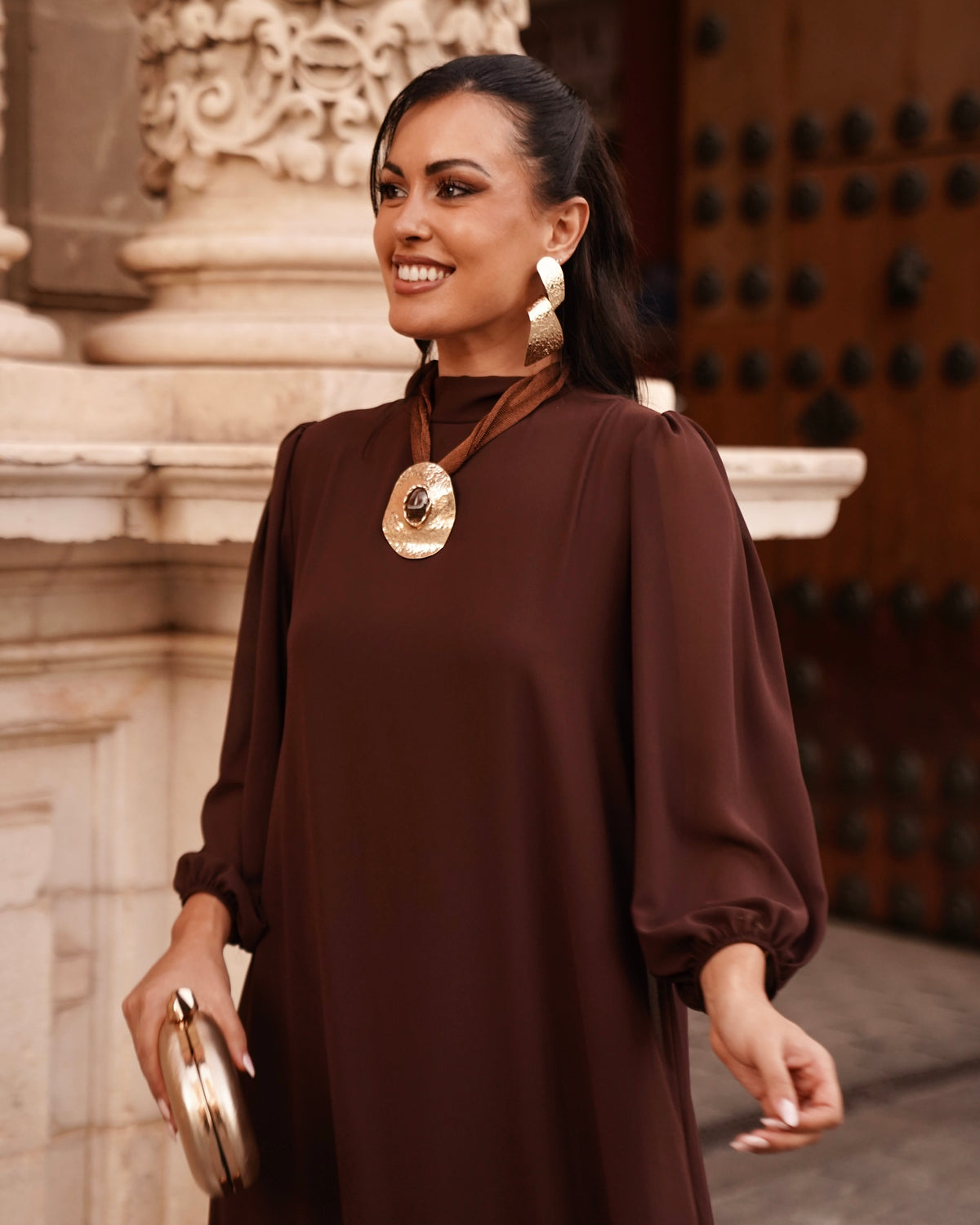 Vestido Constanza Chocolate