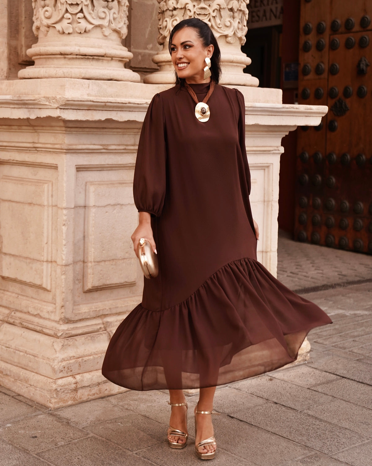 Vestido Constanza Chocolate