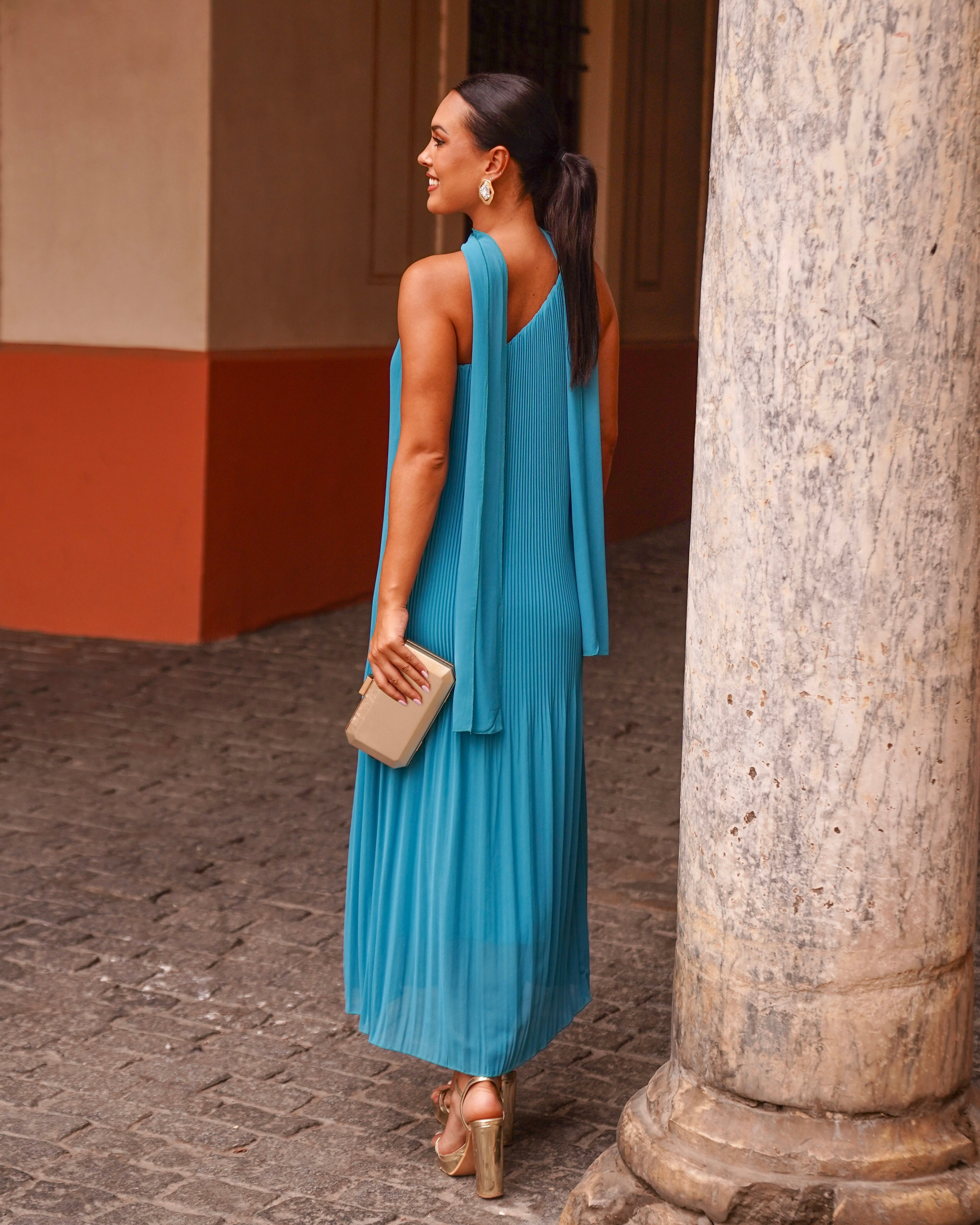 Vestido Carla Turquesa