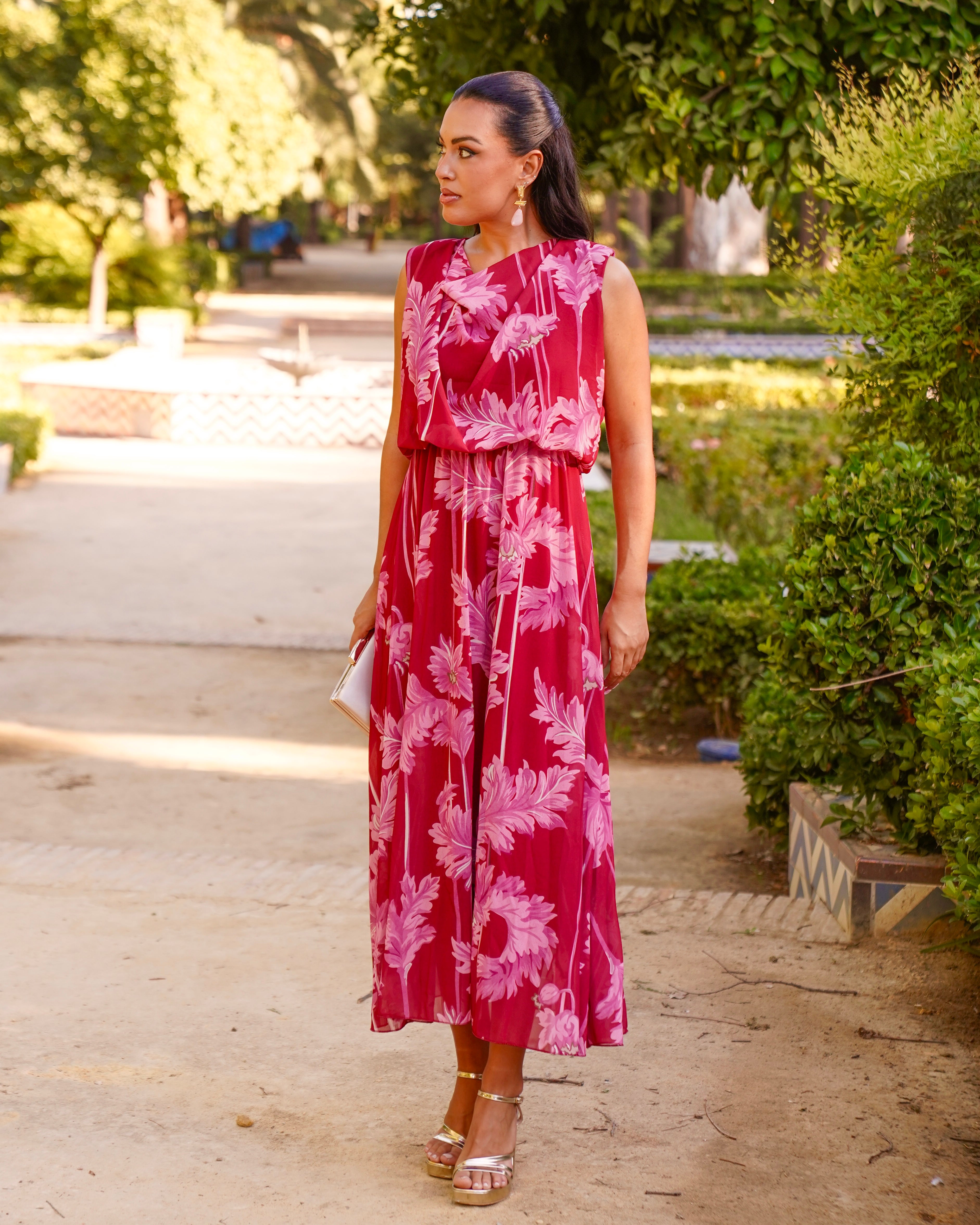 Vestido Lily Rosa/Rojo