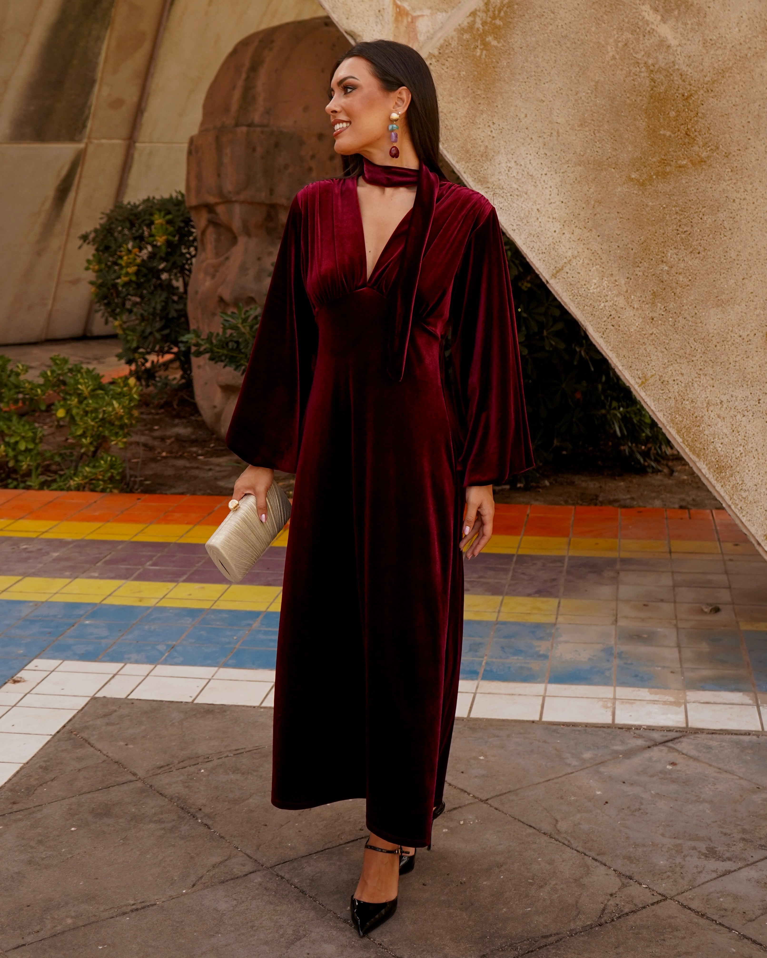 Vestido Alexia Burdeos