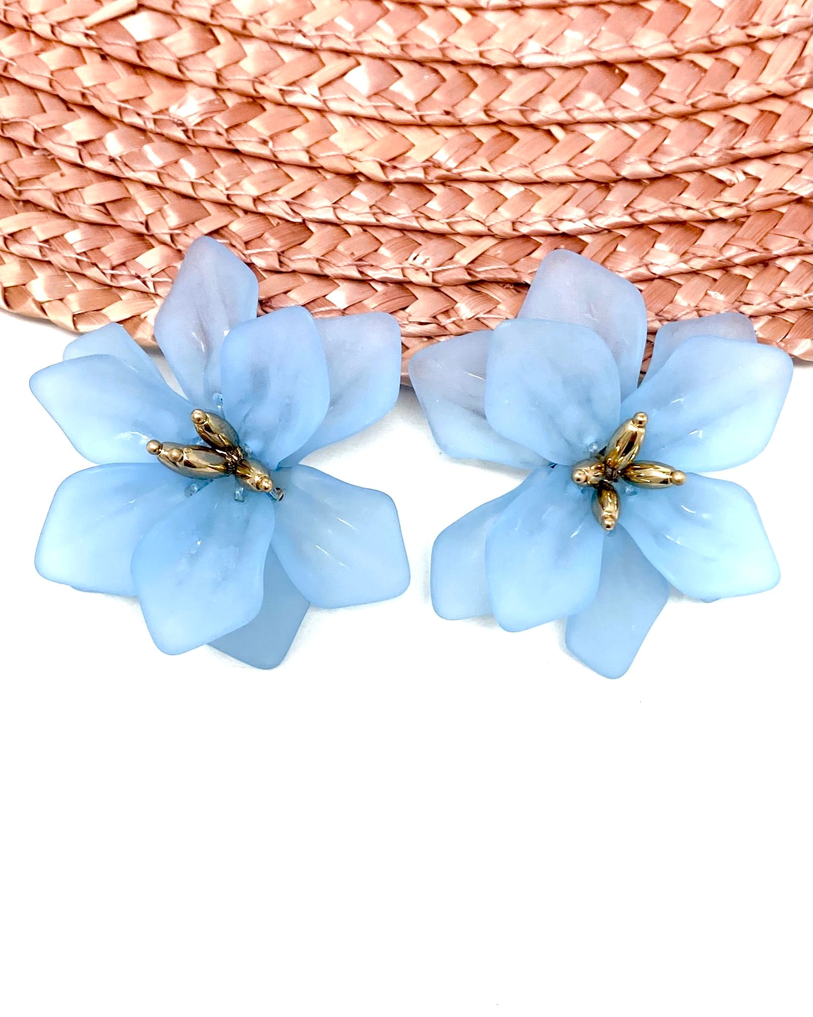 Pendientes Flor Azul