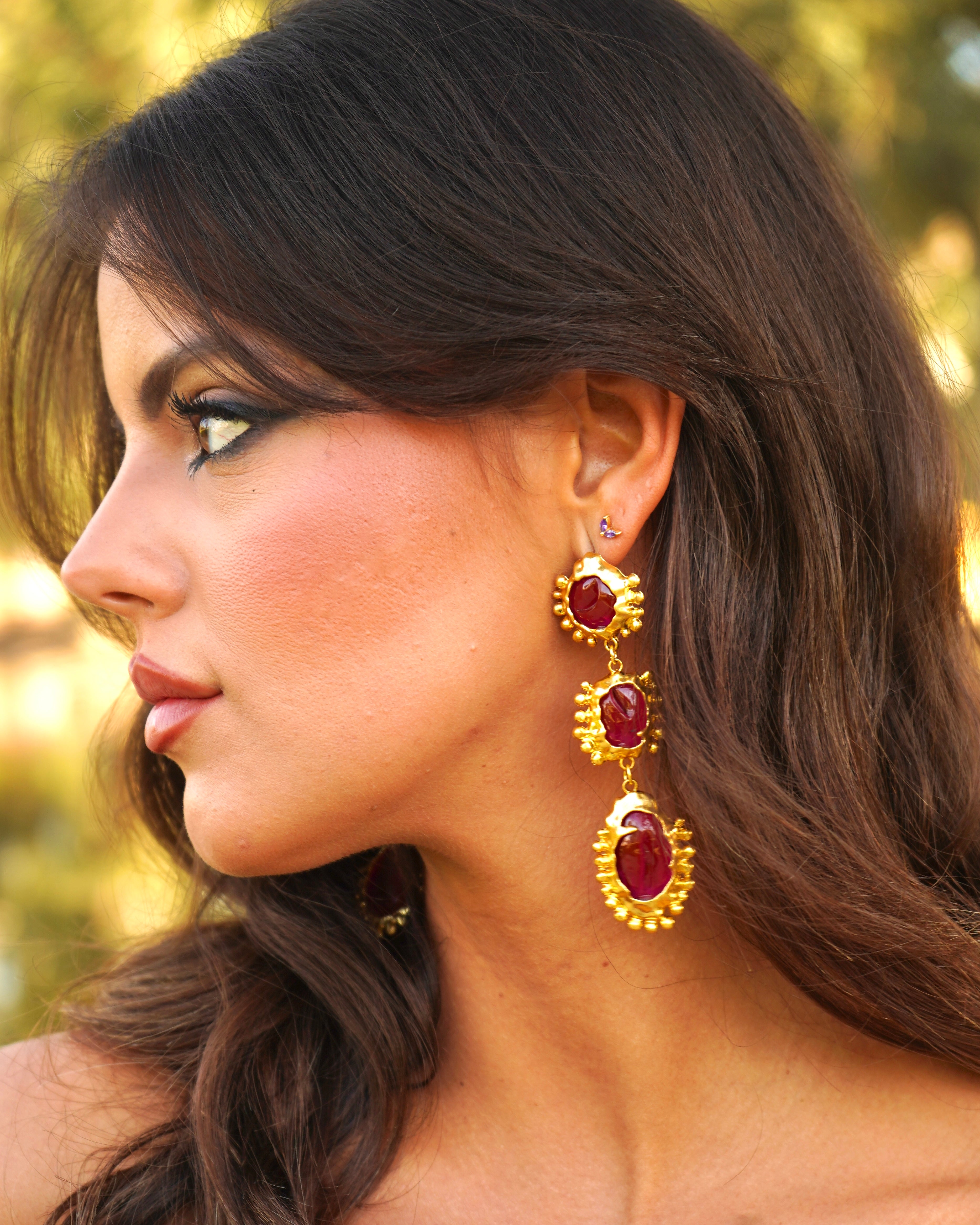 Pendientes Olivia buganvilla