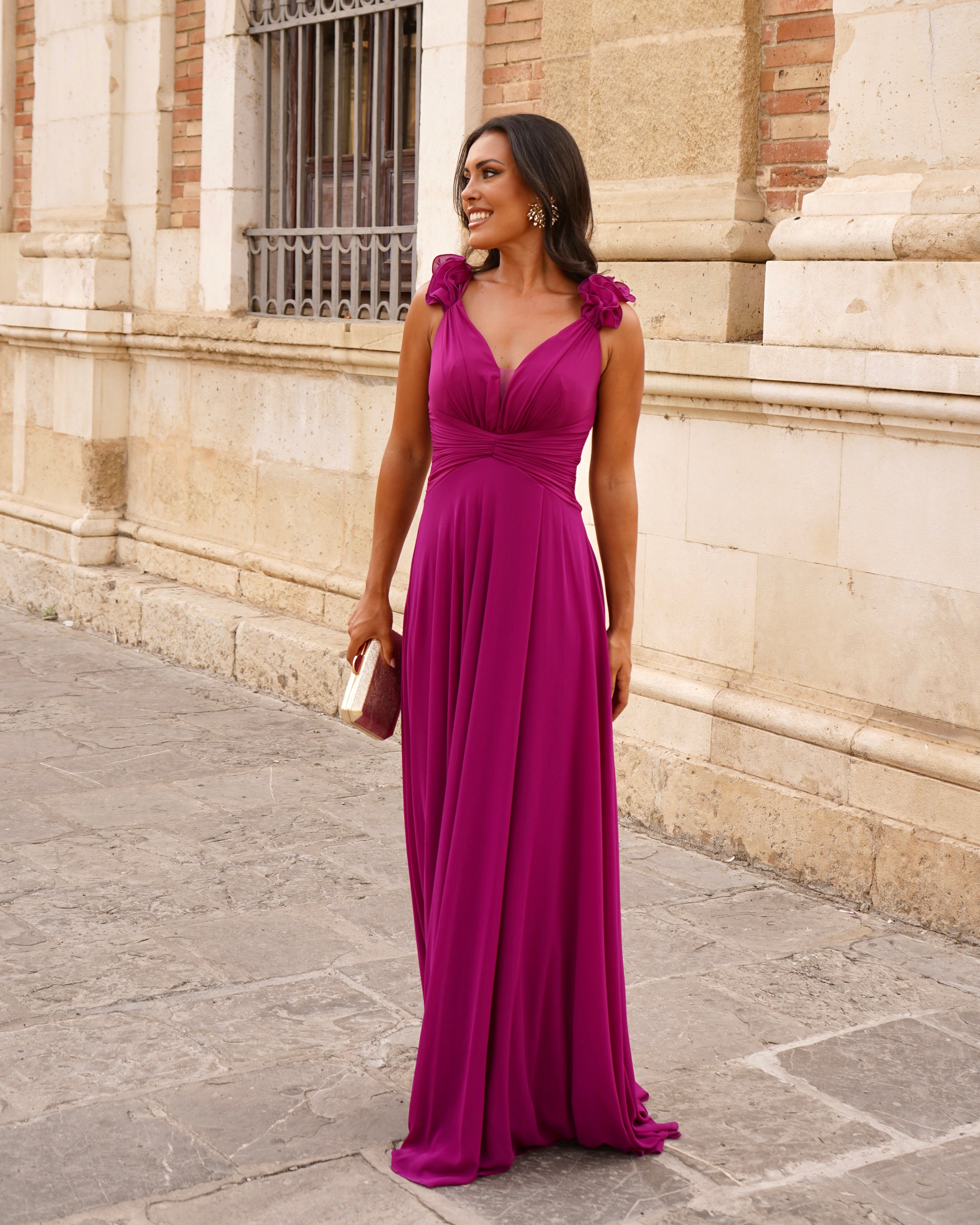 Vestido Madeira fucsia
