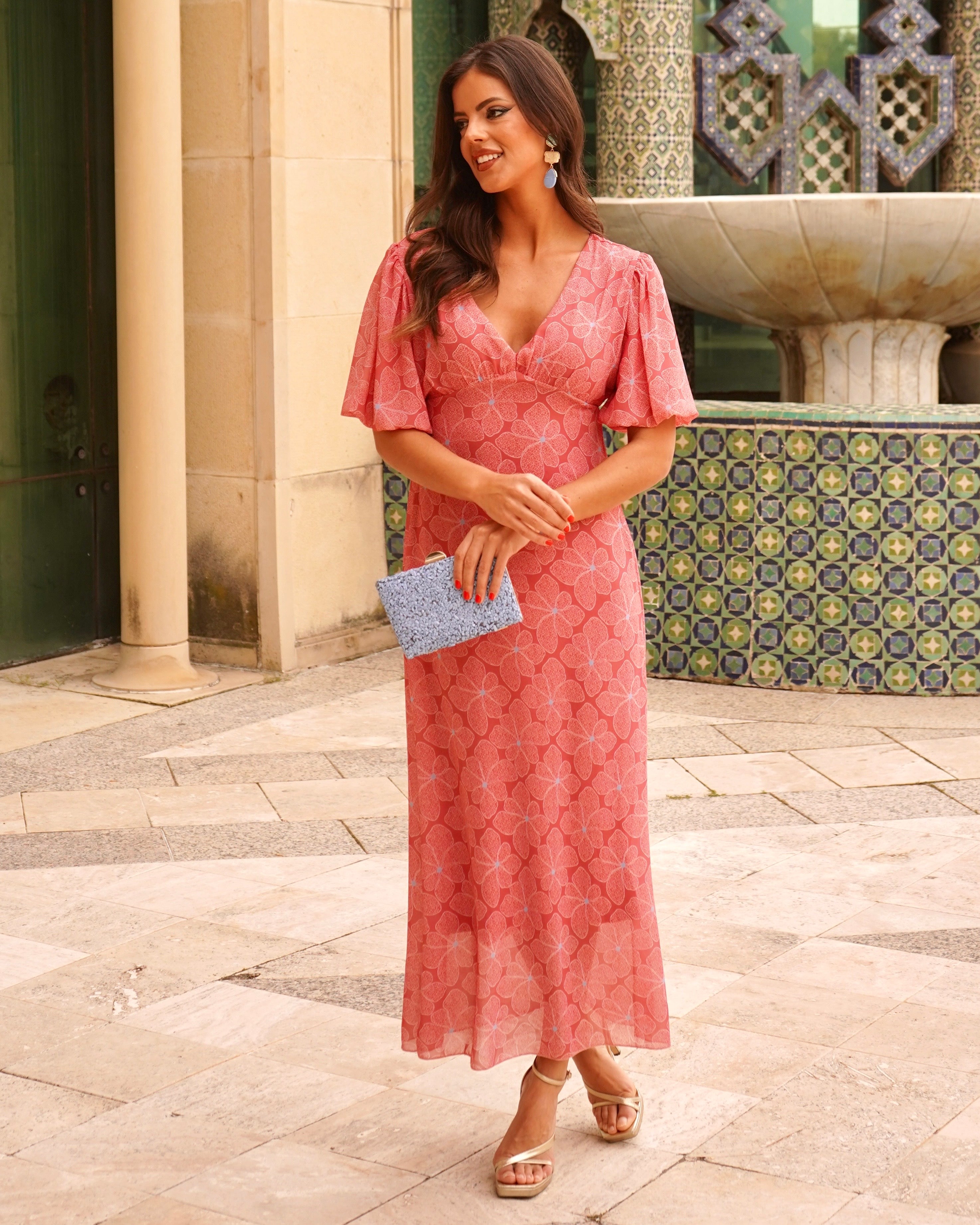 Vestido Gandia Coral