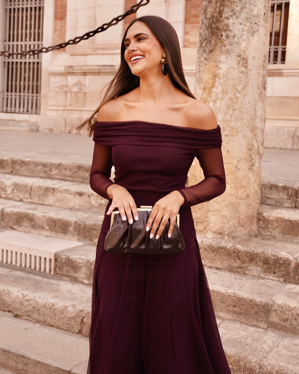 Vestido Valentina Berenjena