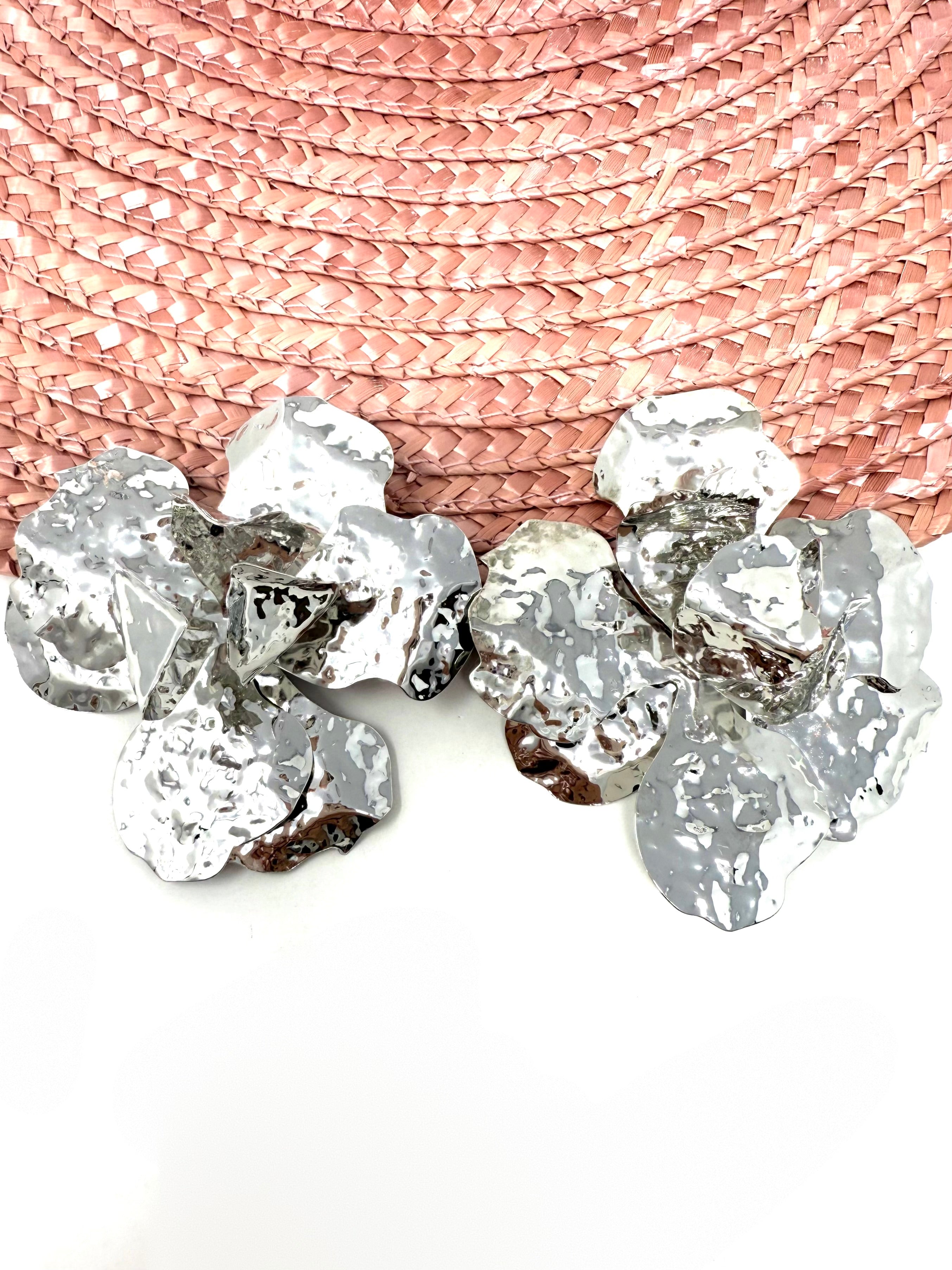 Pendientes Rosa Plata