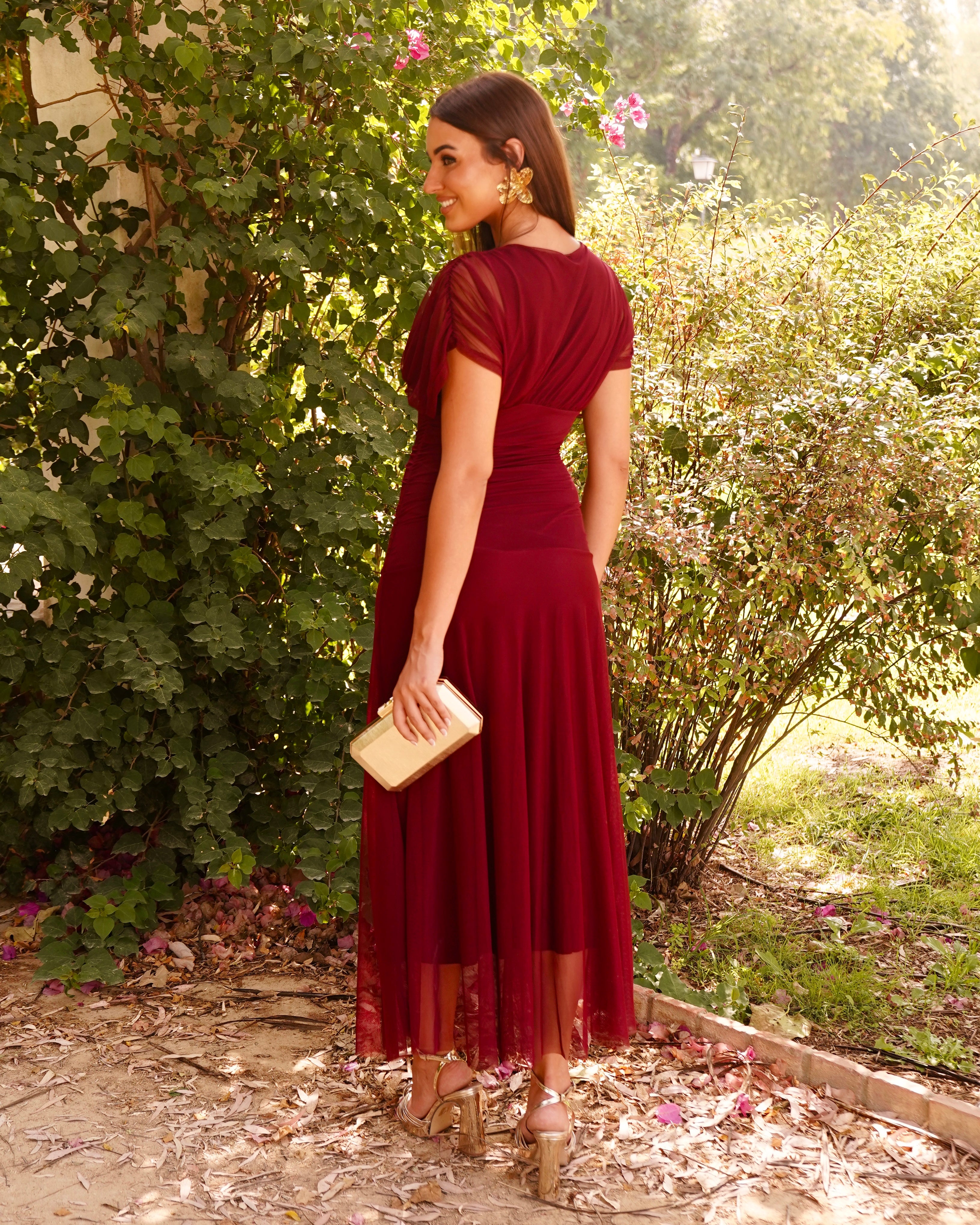 Vestido Carmela Burdeos