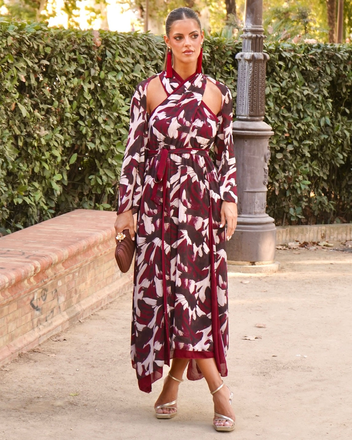 Vestido Eugenia burdeos