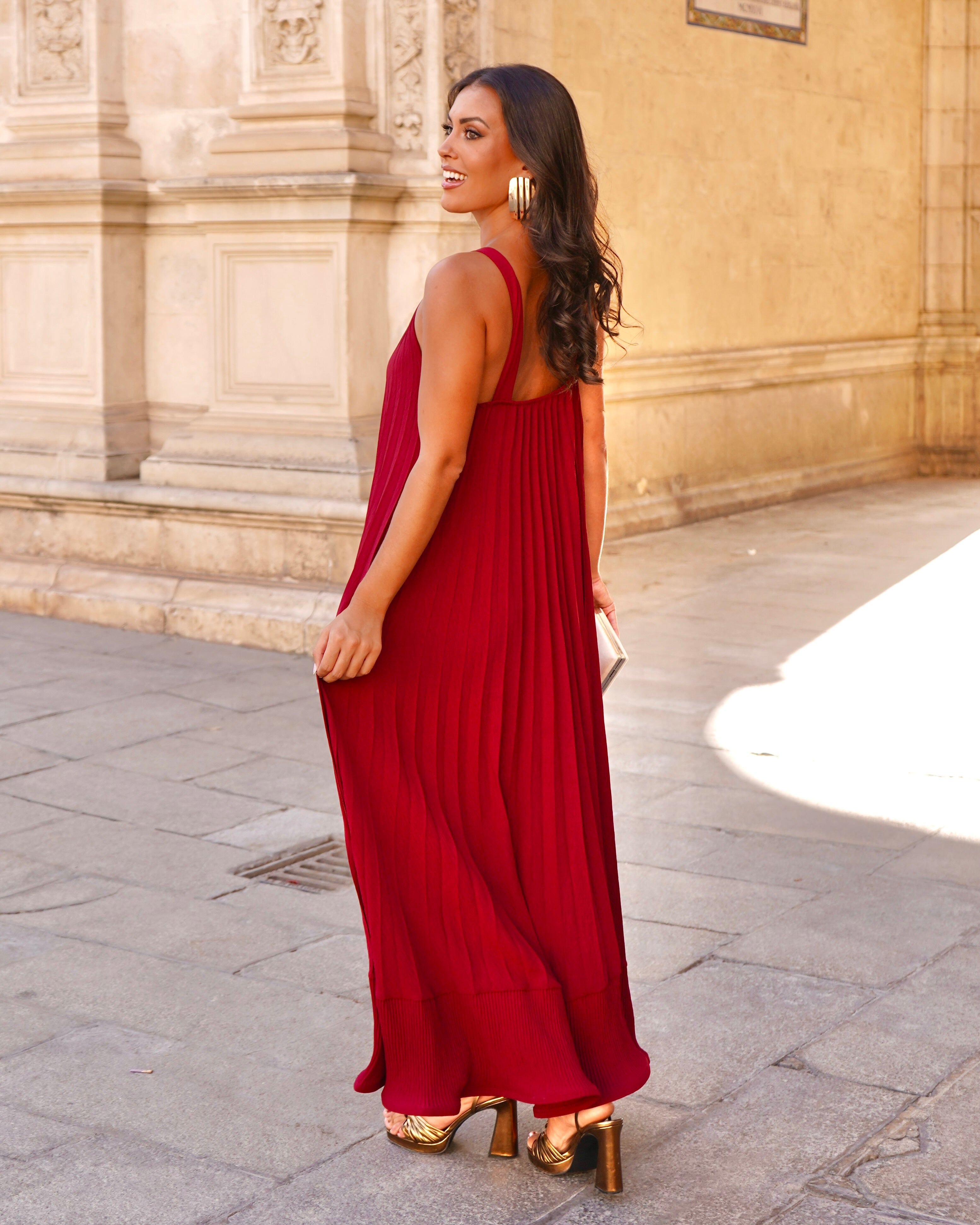Vestido Luisa Rojizo
