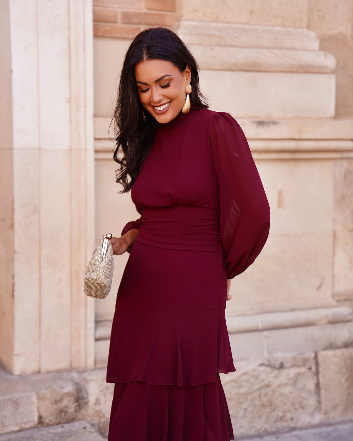 Vestido Julieta Burdeos