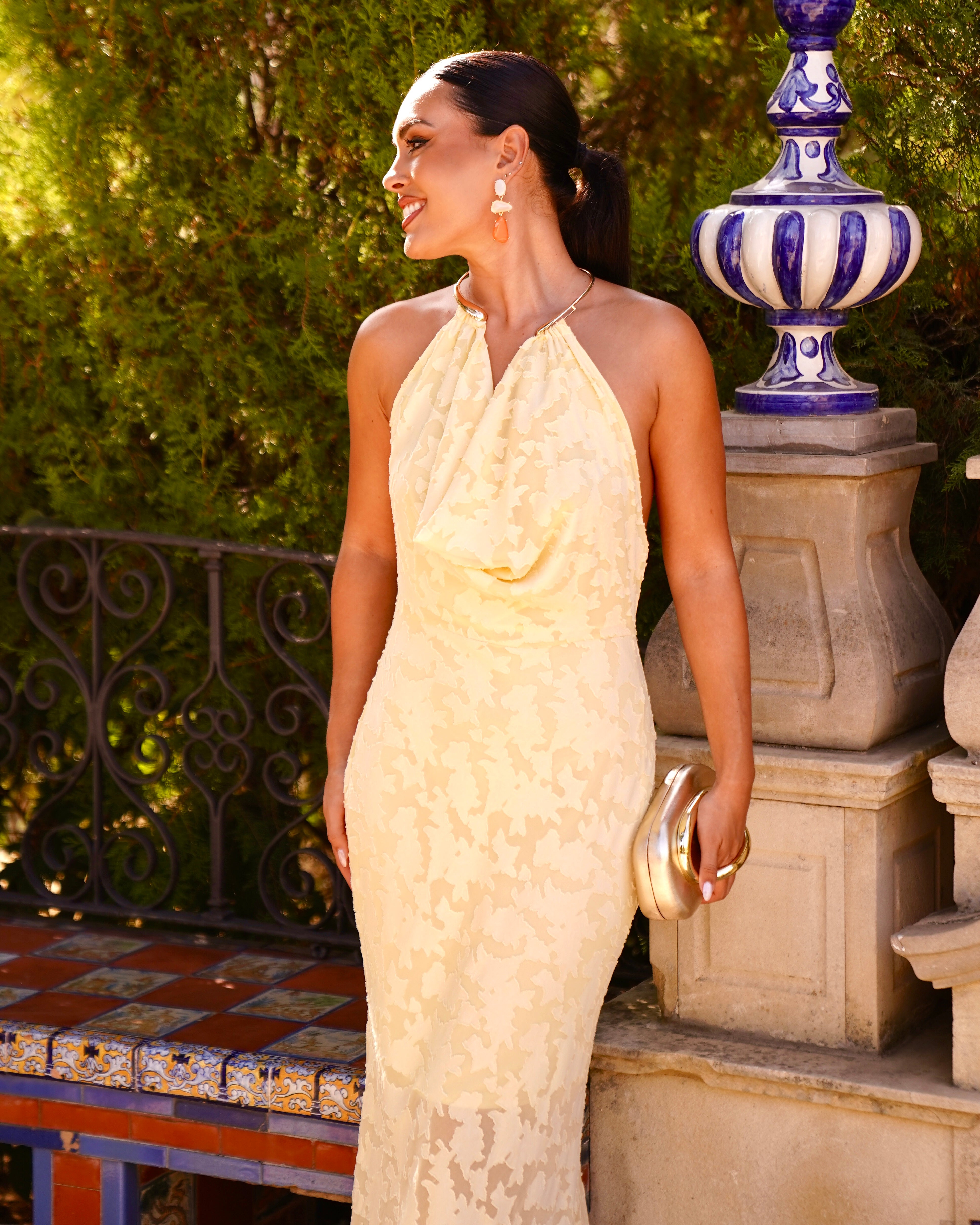 Vestido Imelda Amarillo Pastel