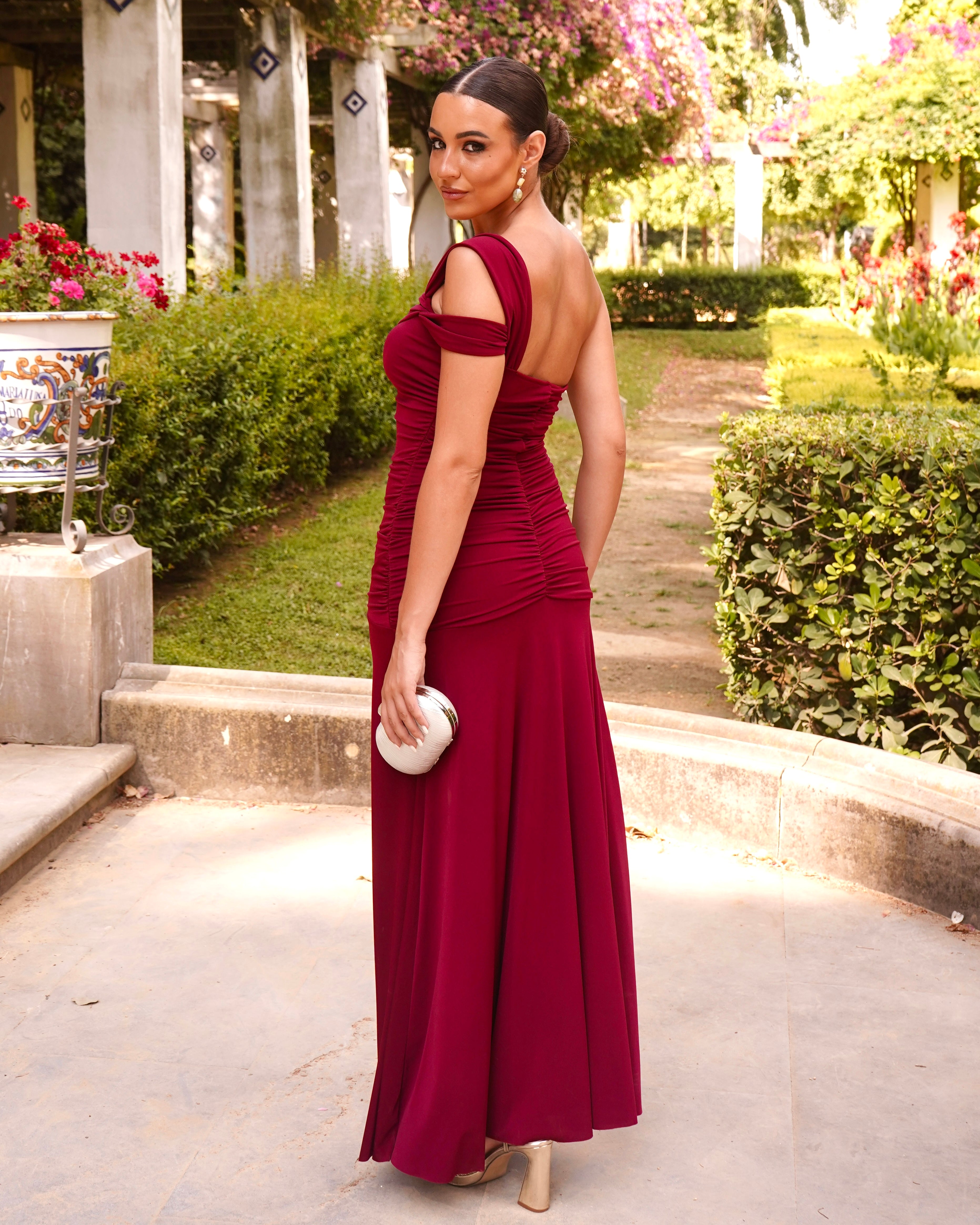 Vestido Miranda Borgonha