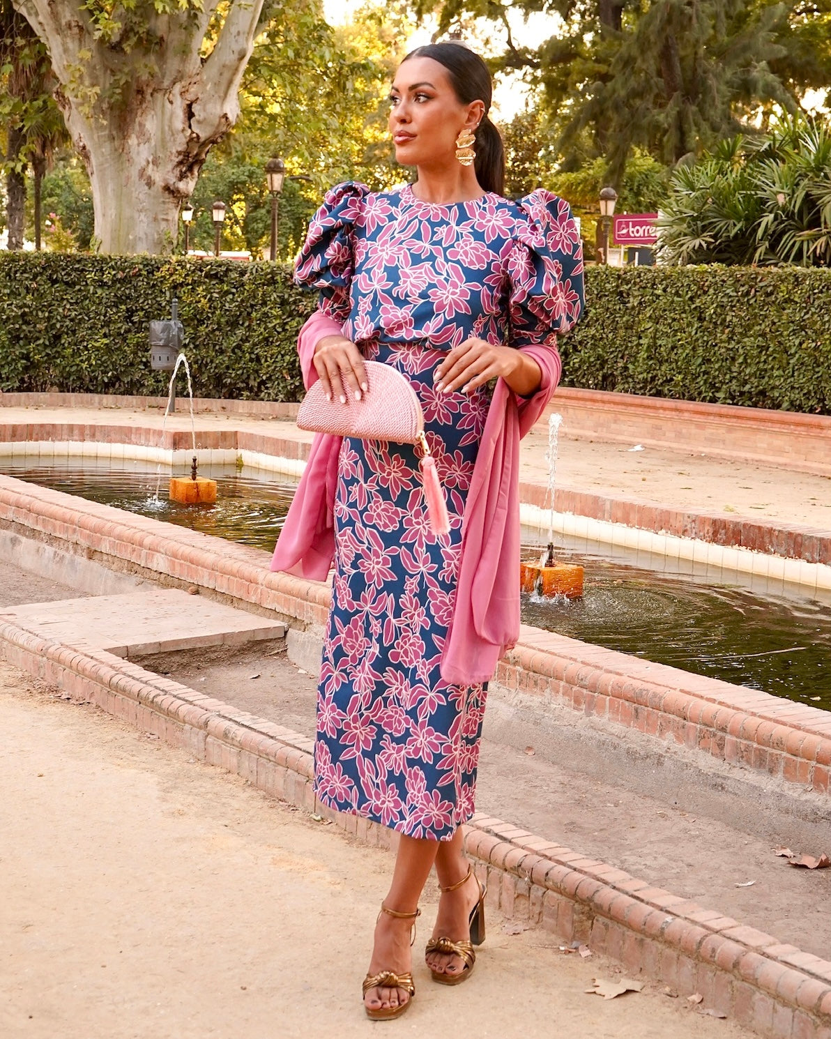 Vestido Dalí rosa/azul