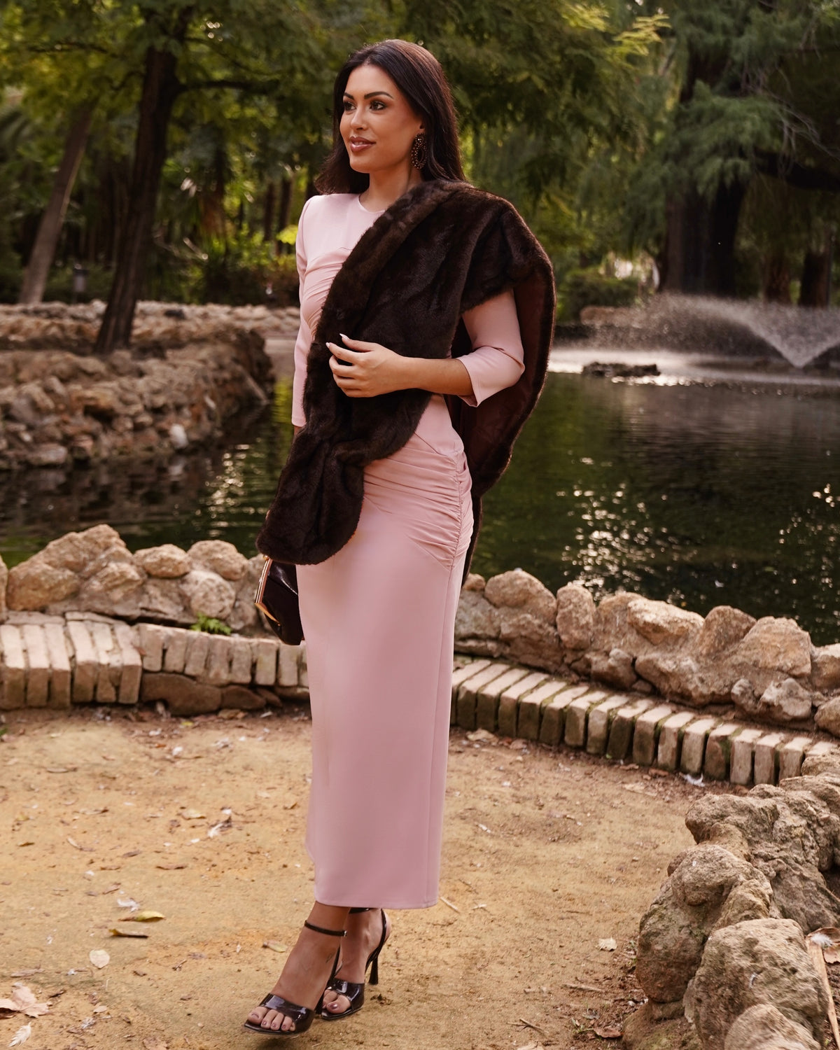 Chocolate Faux Fur Stole