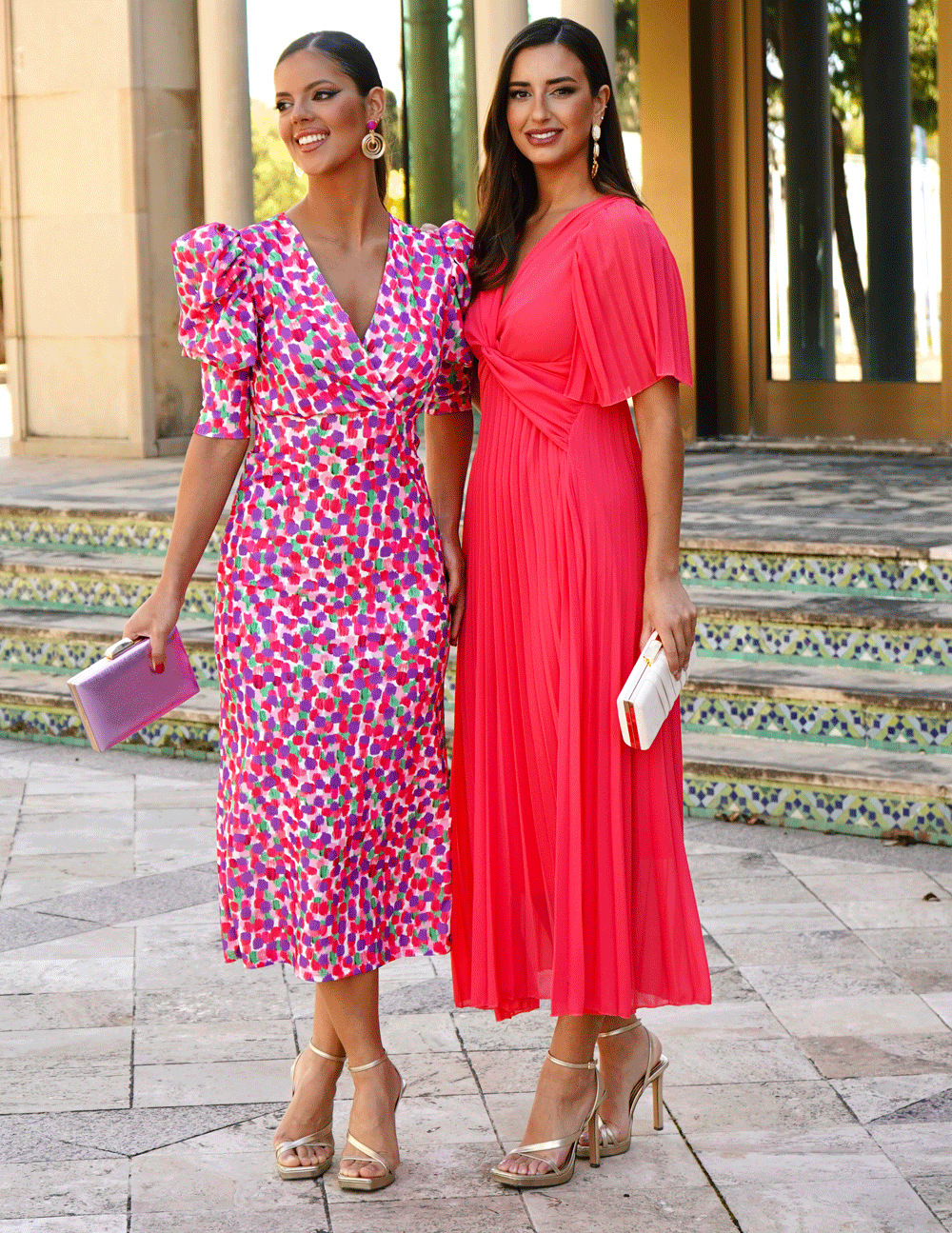 Vestido Mariola Coral oscuro