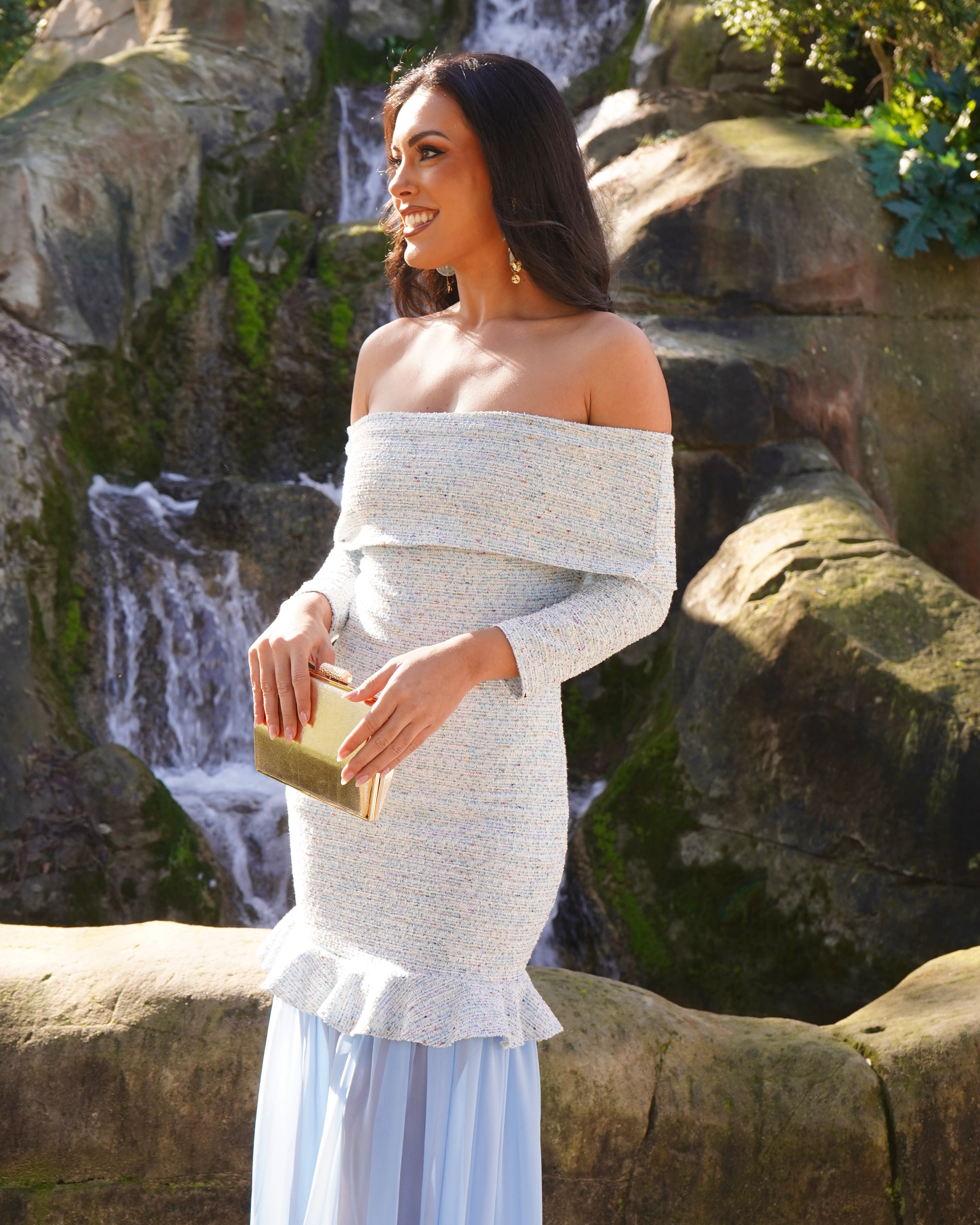 Vestido Rosalinda celeste