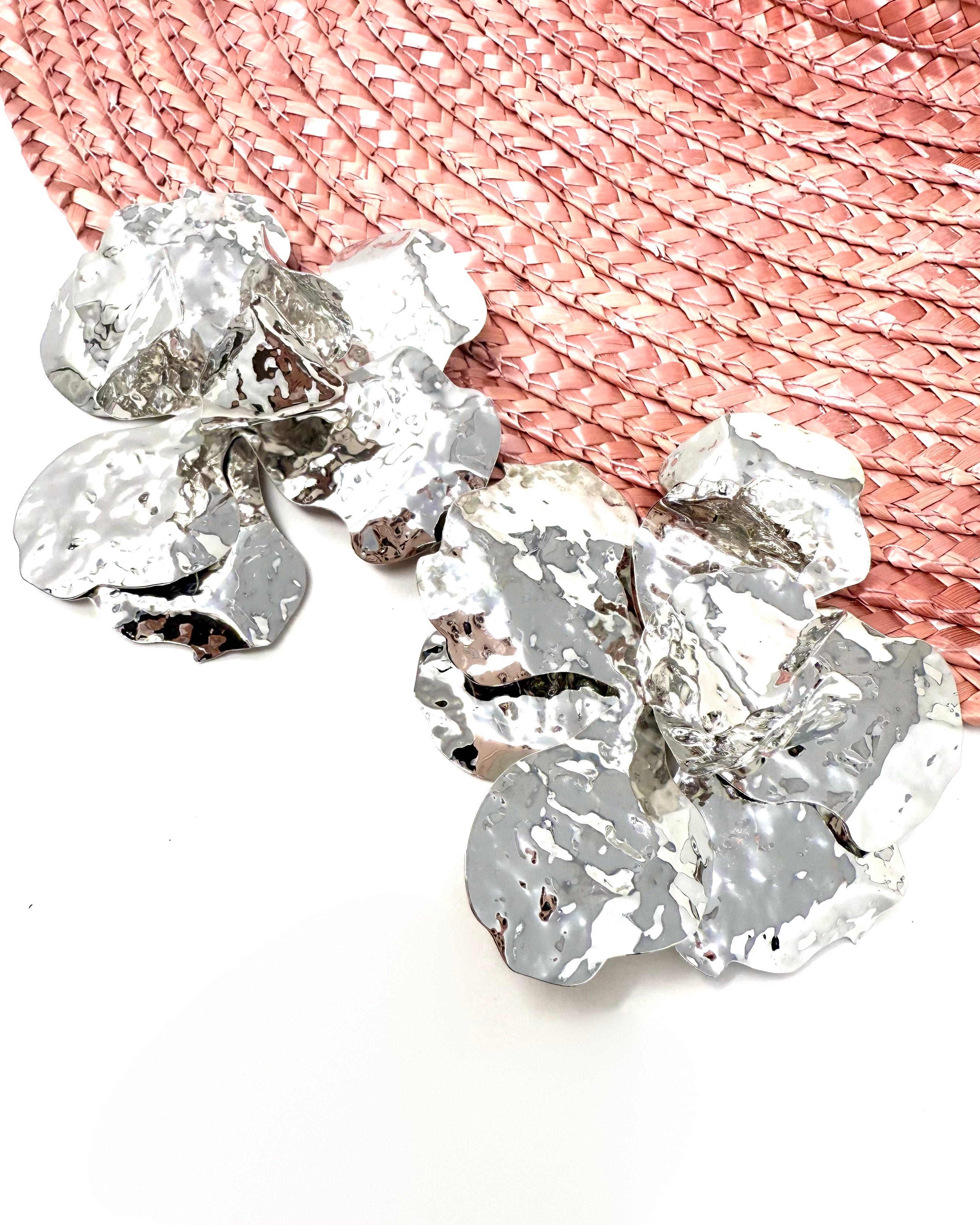 Pendientes Rosa Plata
