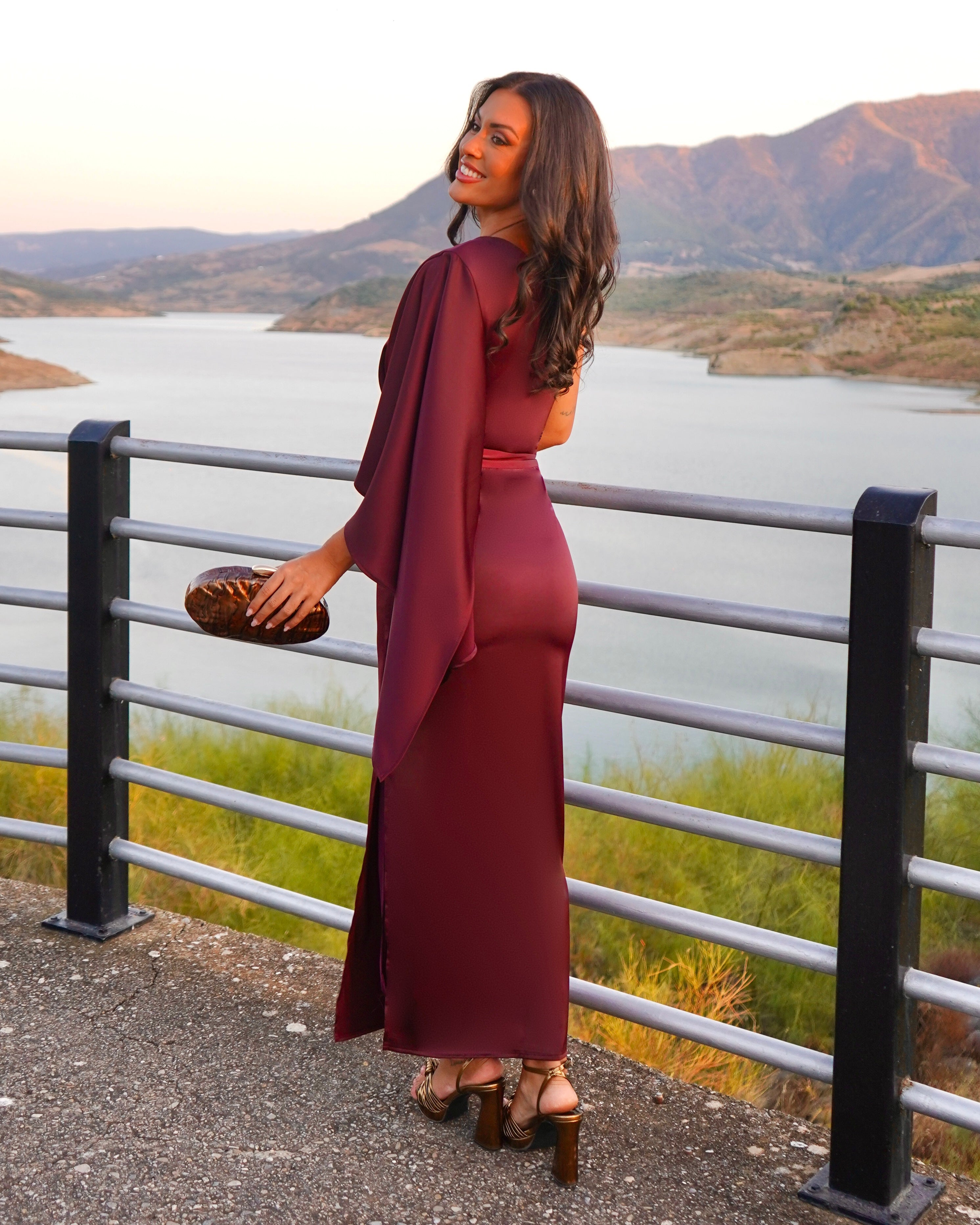 Vestido Verona Burdeos