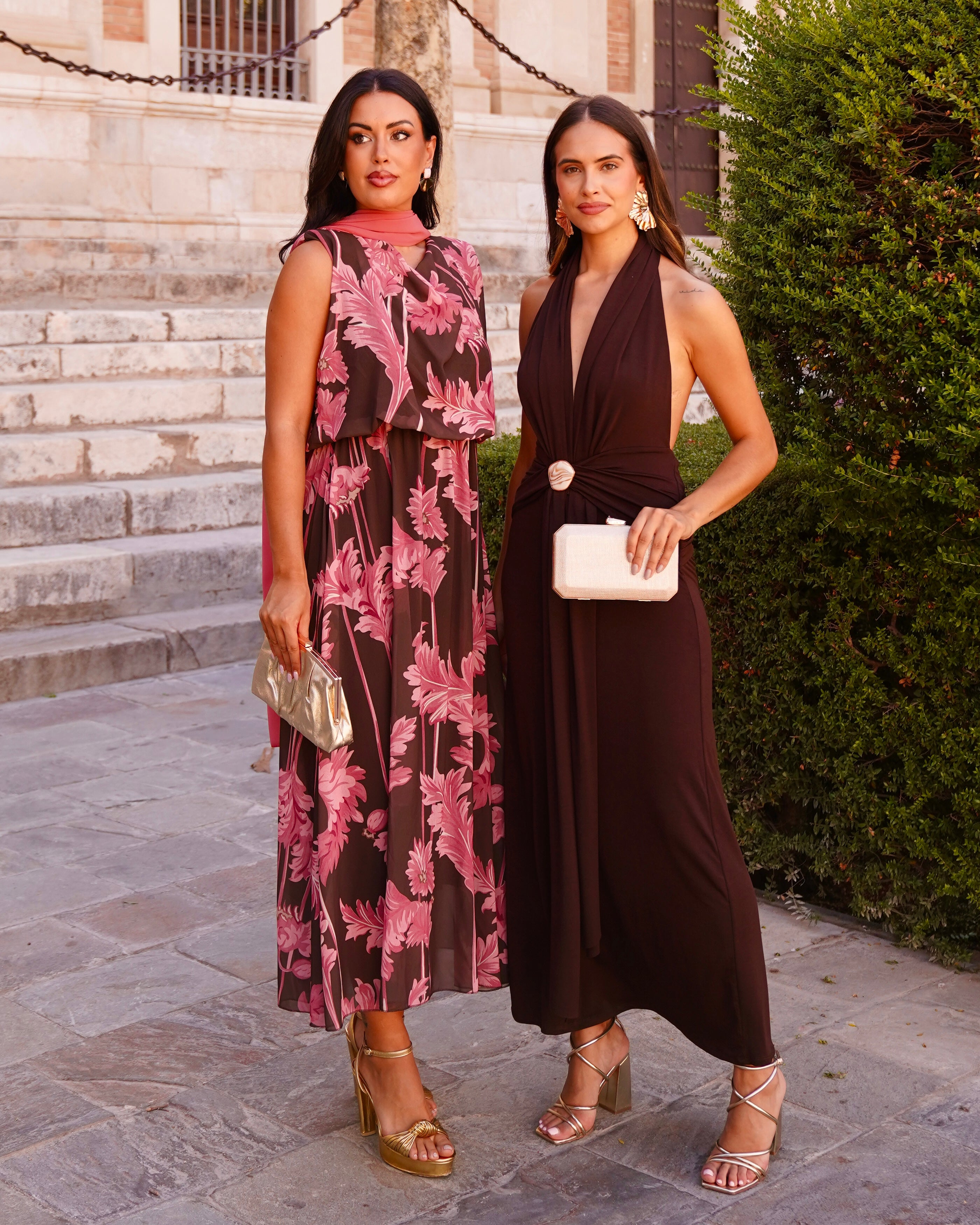 Vestido Lily Rosa/Chocolate