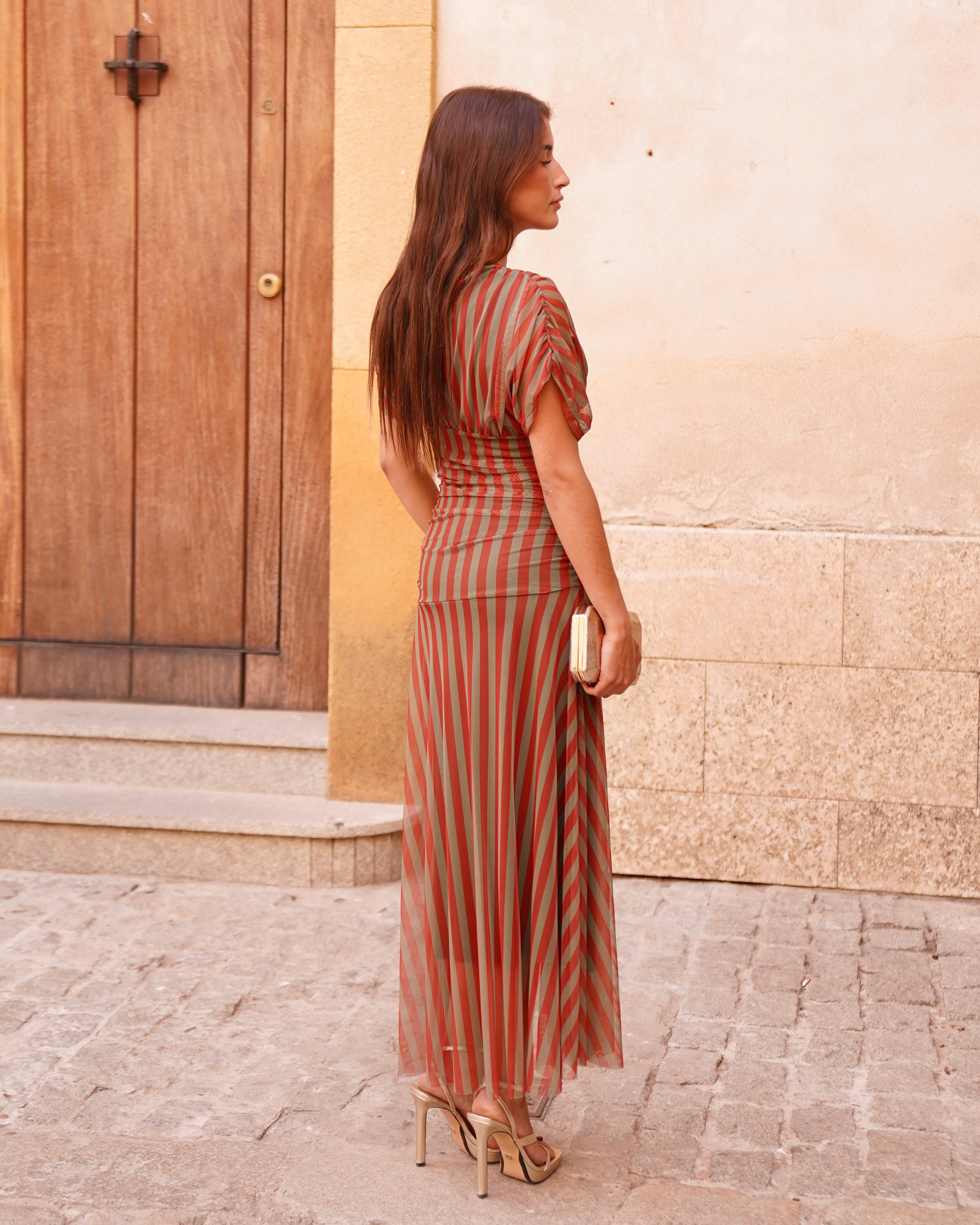 Vestido Grace Caqui/Teja
