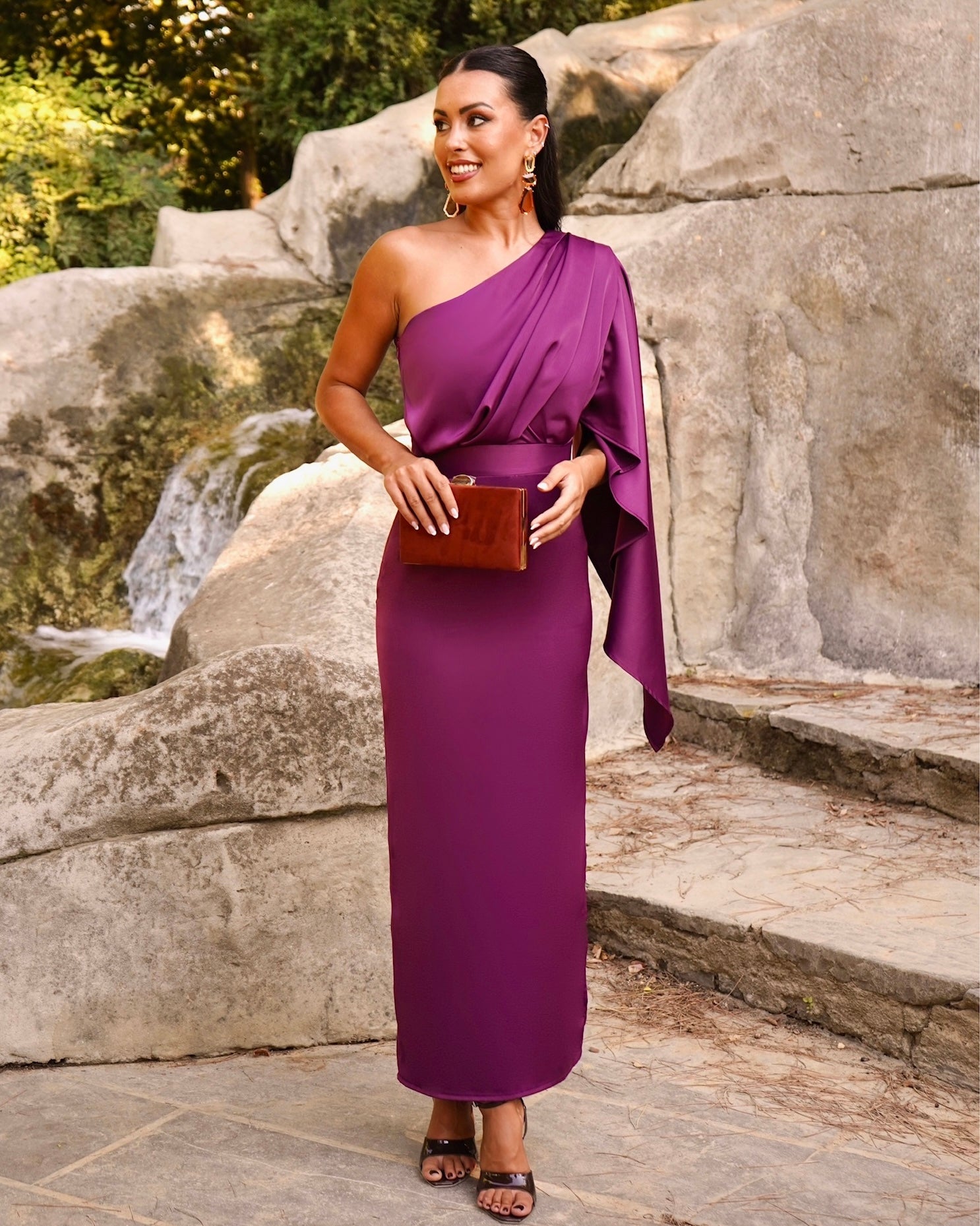 Vestido Verona berenjena