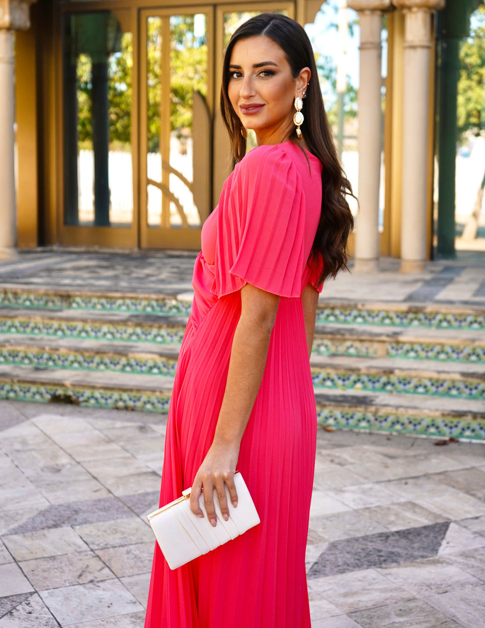 Vestido Mariola Coral oscuro