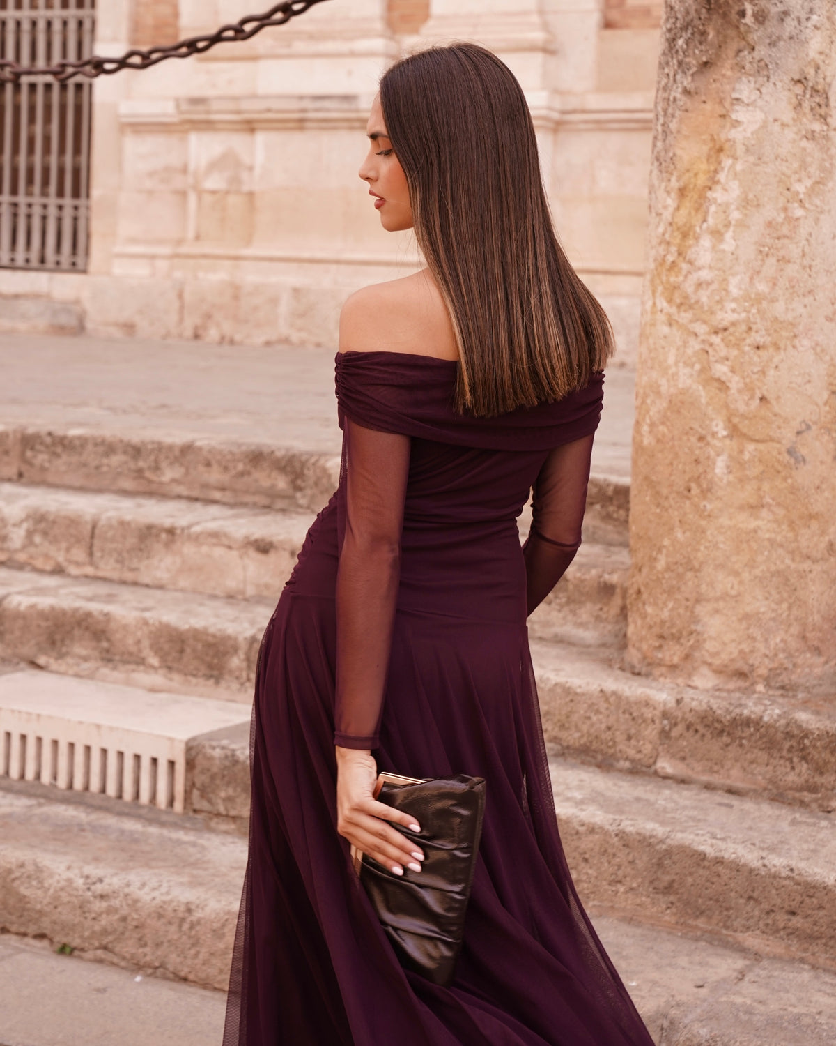 Vestido Valentina Berenjena